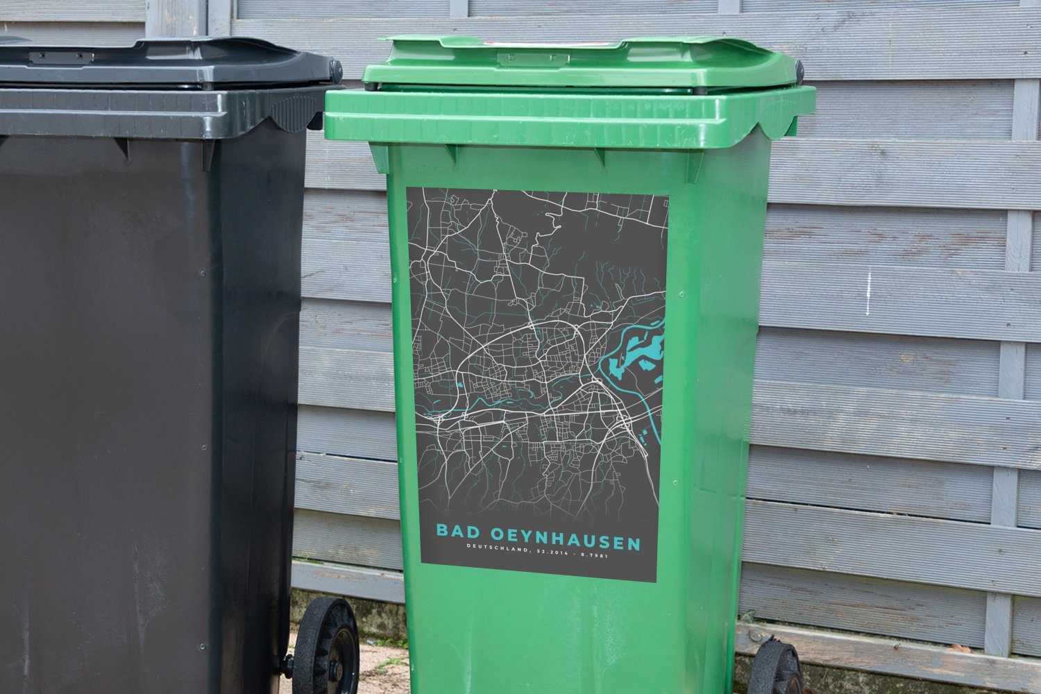 - Wandsticker Oeynhausen Stadtplan Abfalbehälter Karte Container, Sticker, Bad - St), Deutschland Mülltonne, Mülleimer-aufkleber, MuchoWow (1 Blau - -