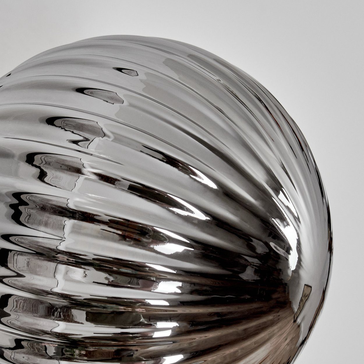 hofstein Wandleuchte Wandlampe aus Metall/Riffelglas in Schwarz/Rauchfarben, ohne Leuchtmittel, Leuchte mit Glasschirm, An/-Auschalter, 1xG9, ohne Leuchtmittel
