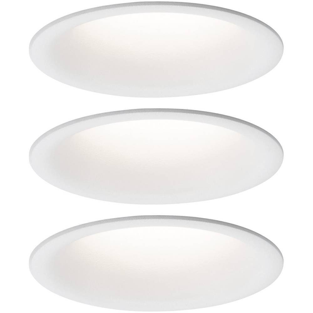 Paulmann LED Einbauleuchte LED Einbauleuchte Cymbal Coin Basisset IP44 77mm Coin 3x6.3W 93415, Dimmbar