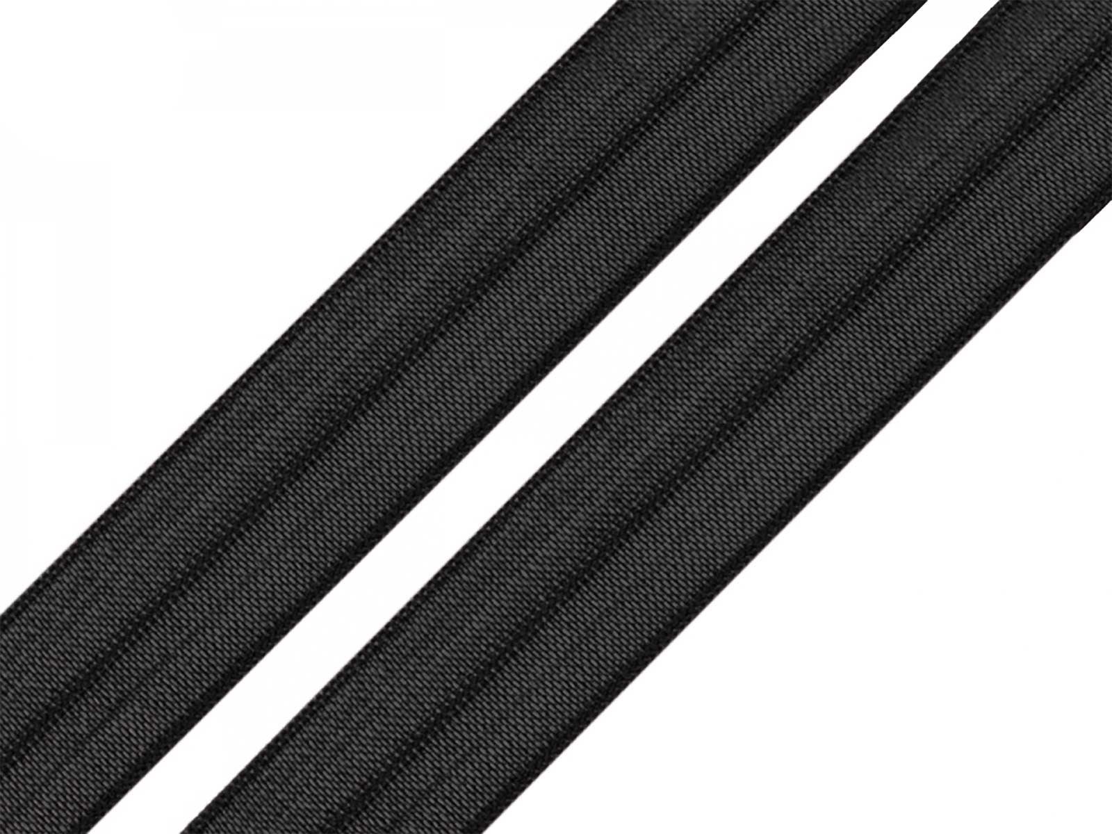 maDDma Gummiband 1m Falzgummi 20mm Faltgummi elastisches Einfassband Saumband Farbwahl, anthrazit