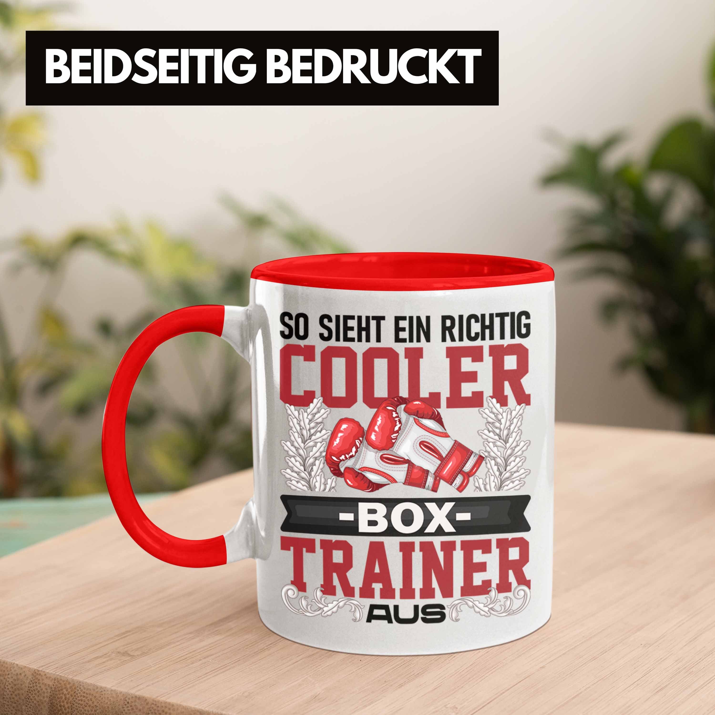 Trainer Box Coach Boxtrainer Geschenk Tasse Geschenkidee Trendation Rot Tasse Trainer