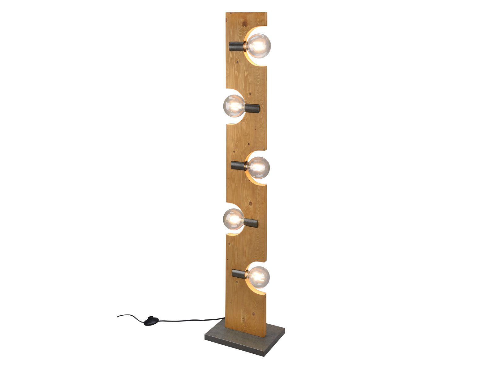 LED Stehlampe, moderne 143cm wechselbar, LED für schmal Holz-lampe Warmweiß, Höhe ausgefallene dimmbar, meineWunschleuchte Dimmfunktion, Ecke