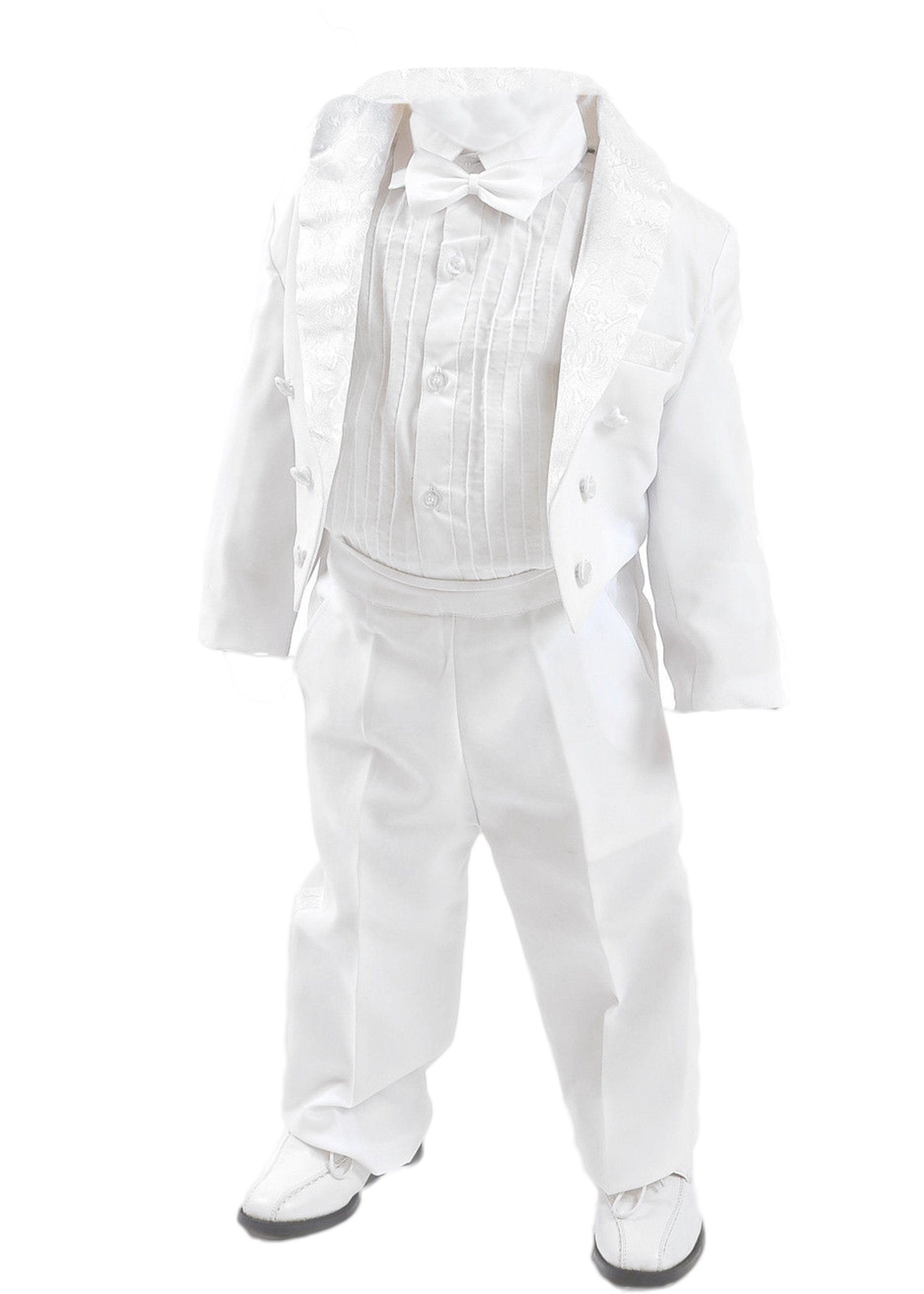 im weiß eleganten 5-teiligen Set Look Anzug Trends Family im