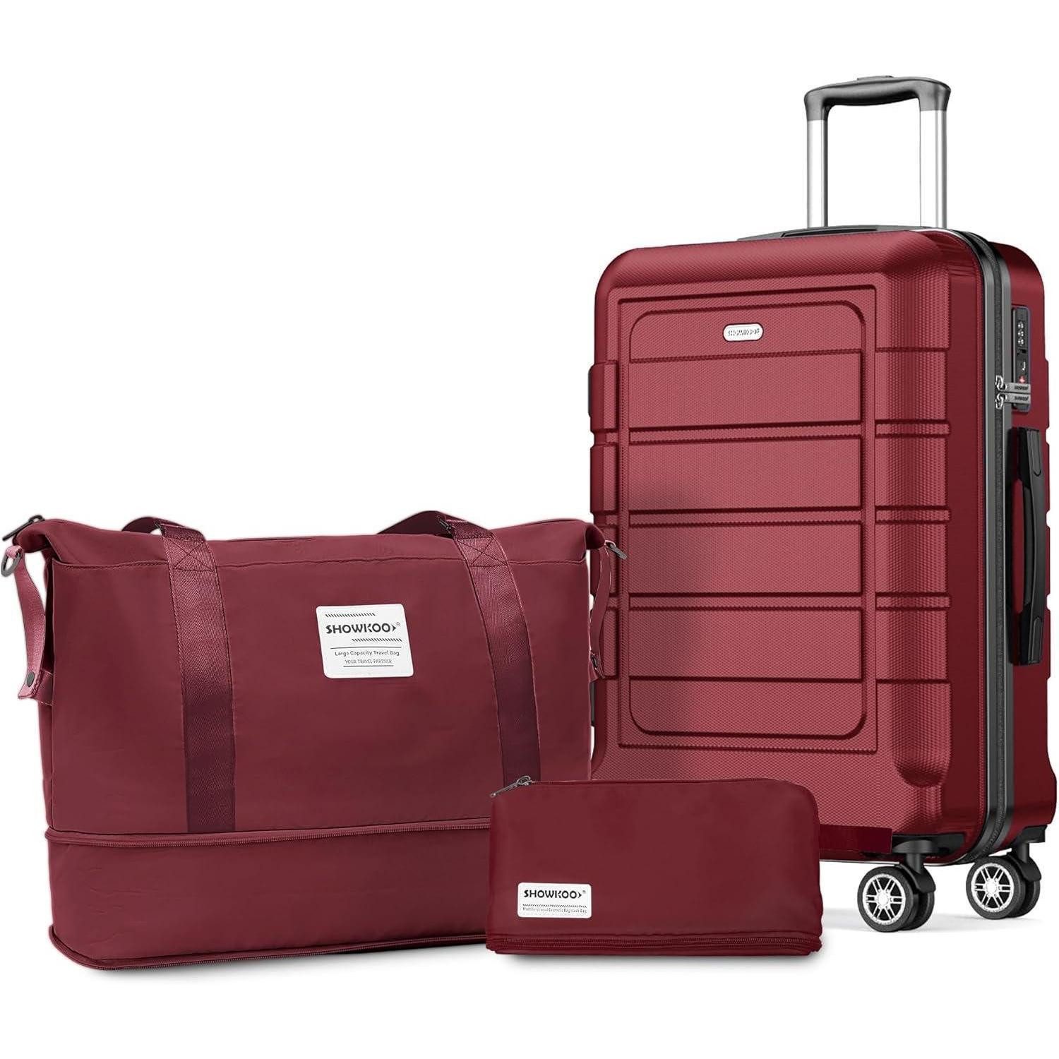 LuxusKollektion Trolleyset Hartschalenkoffer ABS+PC Reisekoffer Handgepäck Set 4 Rollen