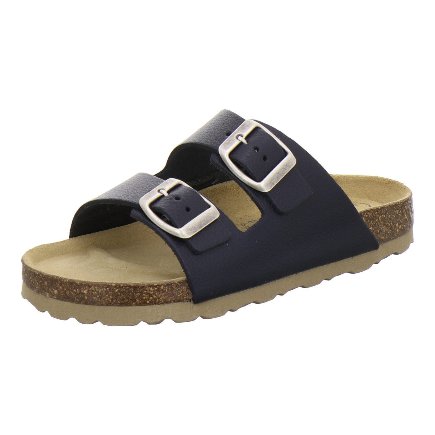 AFS-Schuhe 110050 Zweischnaller Pantolette für Jungen mit Fußbett, bequeme Sandalen aus Leder