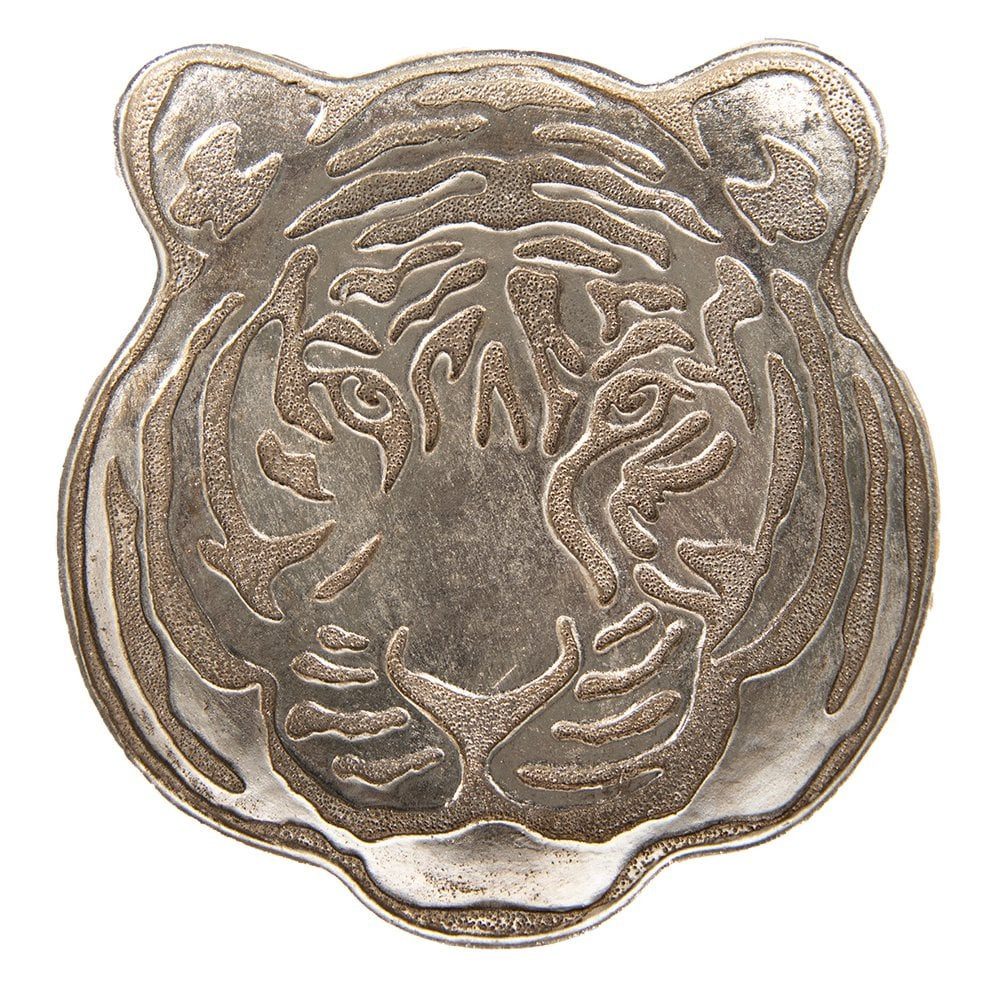 Clayre & Eef Dekoschale Vintage Tigerkopf Schale Silber – Clayre & Eef