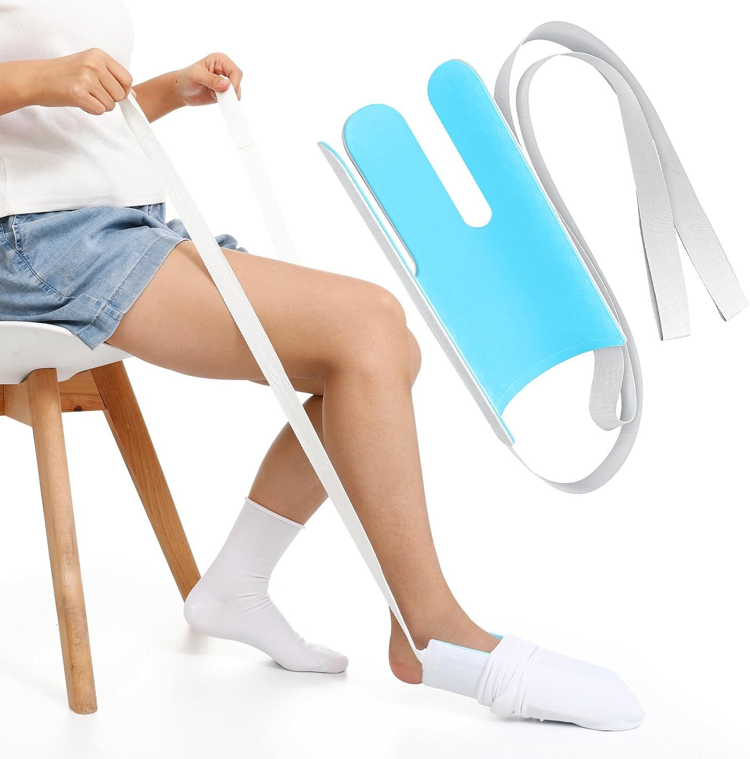 FELIXLEO Anziehhilfe 2 Stück Anziehhilfe für Socken und Hosen für Senioren Schwangere