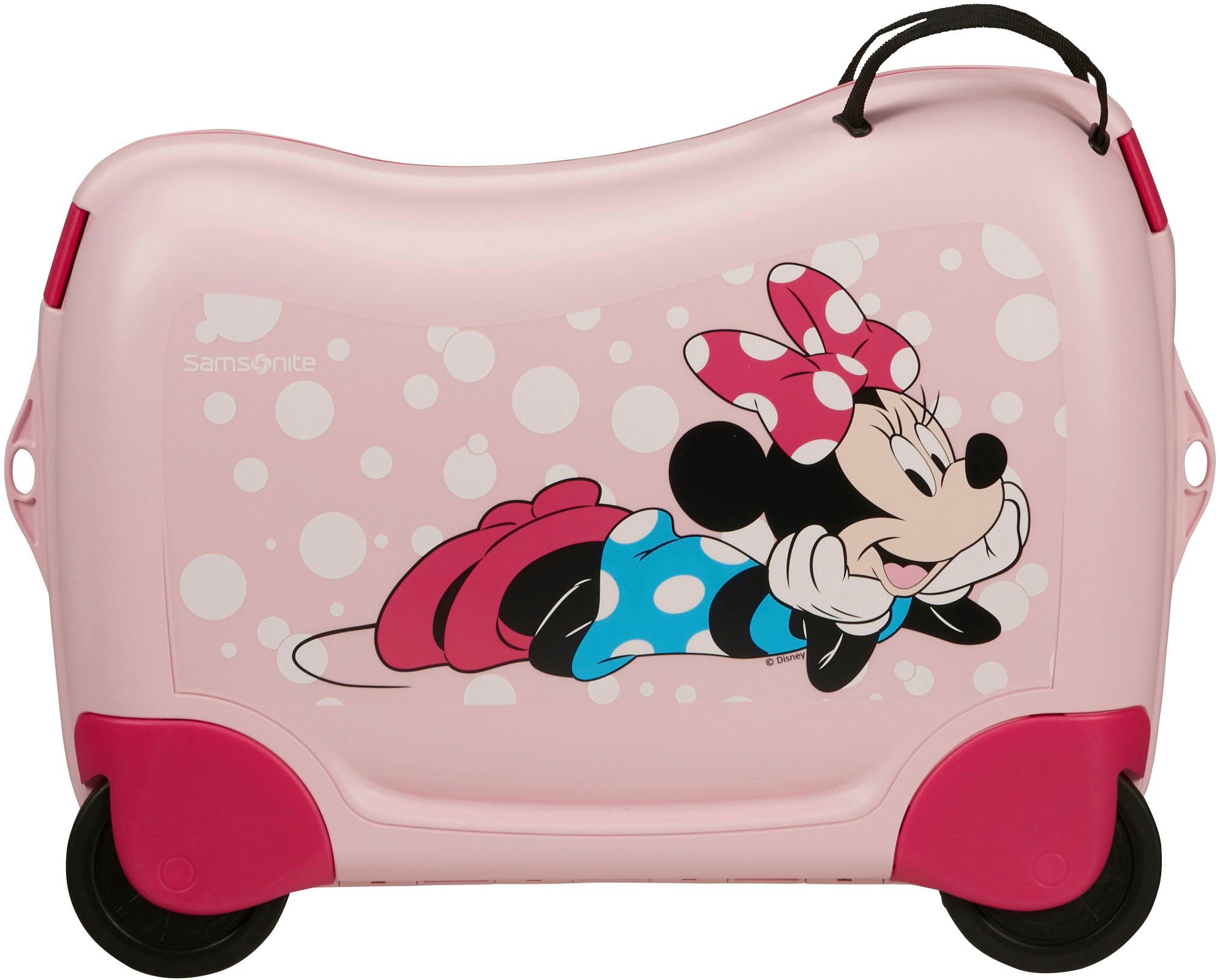 4 Samsonite Minnie Rollen, sitzen Trolley, Dream2Go Kinderkoffer Ride-on Disney ziehen zum und Glitter,