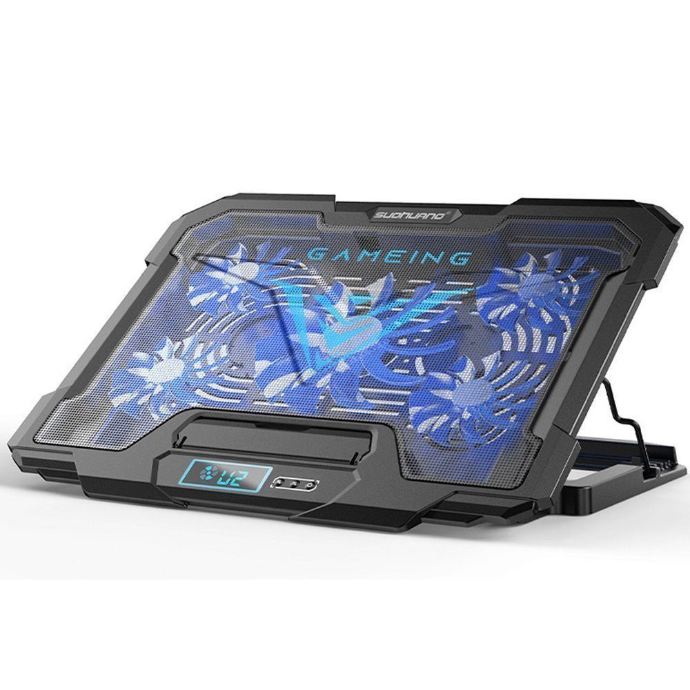 Forrlite Notebook-Kühler Notebook-Kühler, Laptop Kühler Gaming-Notebook Cooling Pad, Kühlmatte für 12-18 Zoll Notebook, Laptop (5 Ventilatoren)