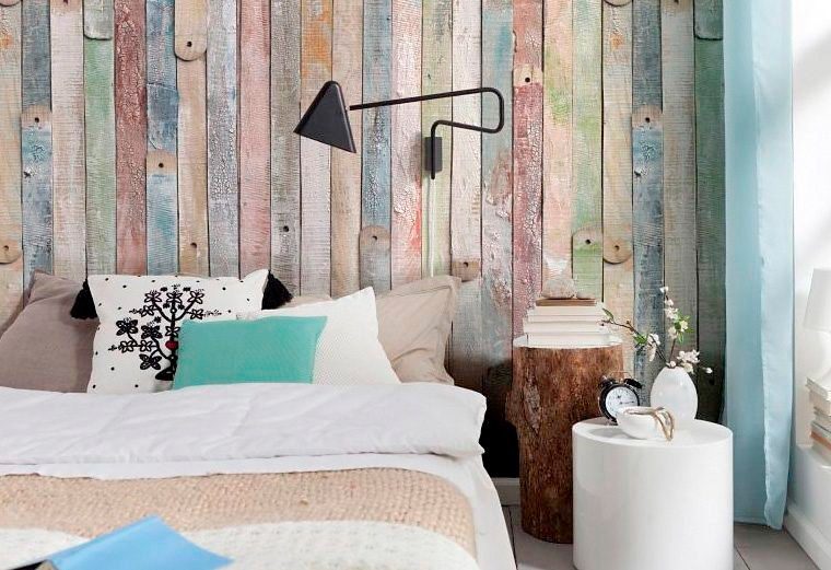 Komar Fototapete Vintage Wood - Größe 184 x 254 cm, glatt, bedruckt, Wohnzimmer, Schlafzimmer