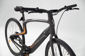 Urtopia E-Bike Sirius Lyra Rainbow sprachgesteuertes Voll-Carbon E-Bike Fahrrad smart, 5 Gang, 250W Motor 35Nm, 360,00 Wh Akku, (mit Ladegerät), Fingerabrucksensor, Anti Diebstahl, GPS Tracking, entnehmbahrer Akku