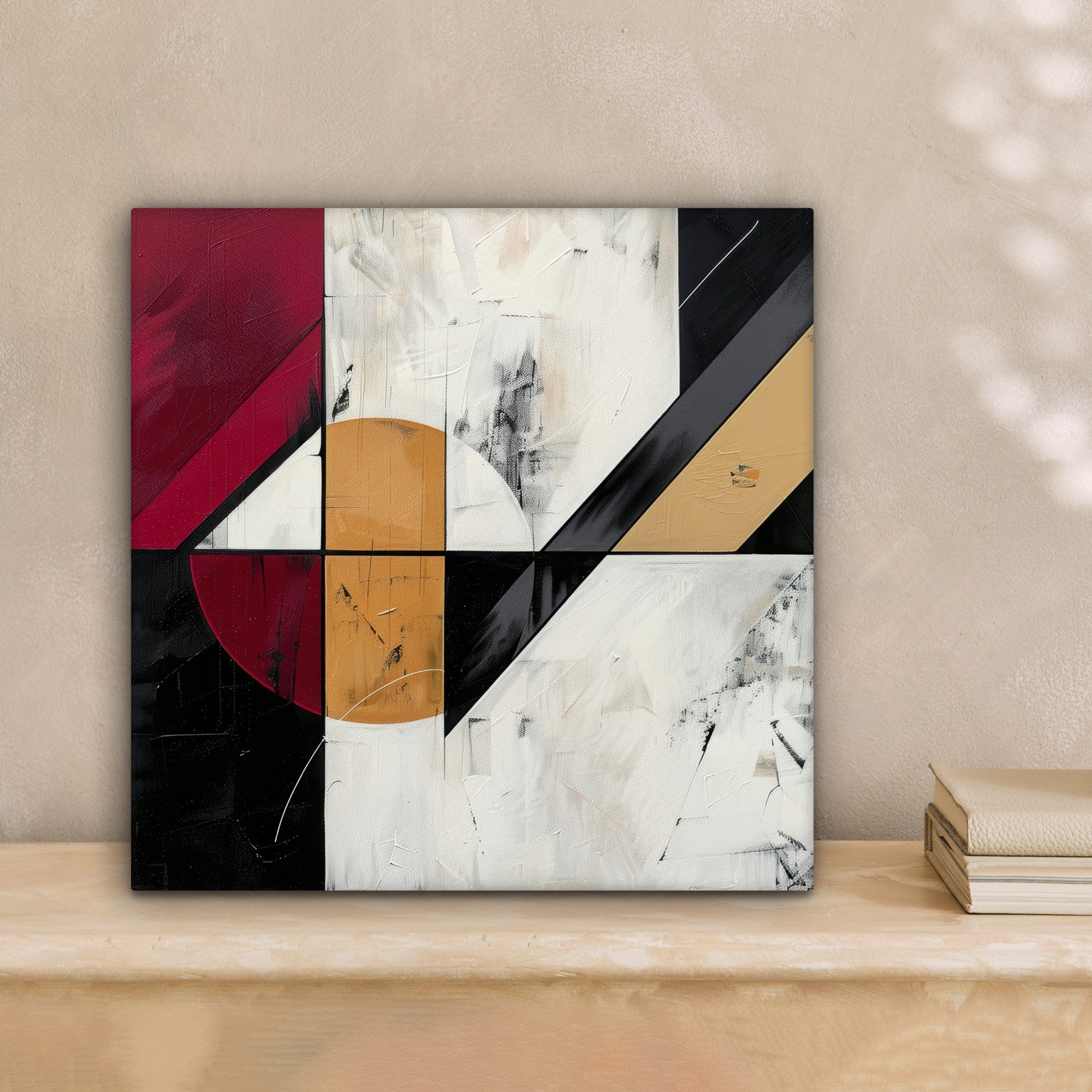OneMillionCanvasses® Leinwandbild Modern - Abstrakt - Geometrisch - Rot - I günstig online kaufen