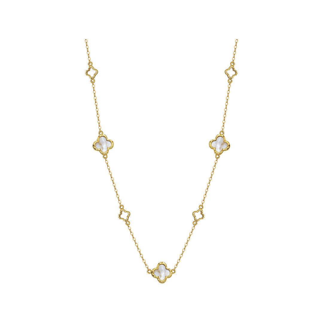 Suzan Gold Kette mit Anhänger AuroraLuck – Vergoldete 925 Silberkette mit P günstig online kaufen