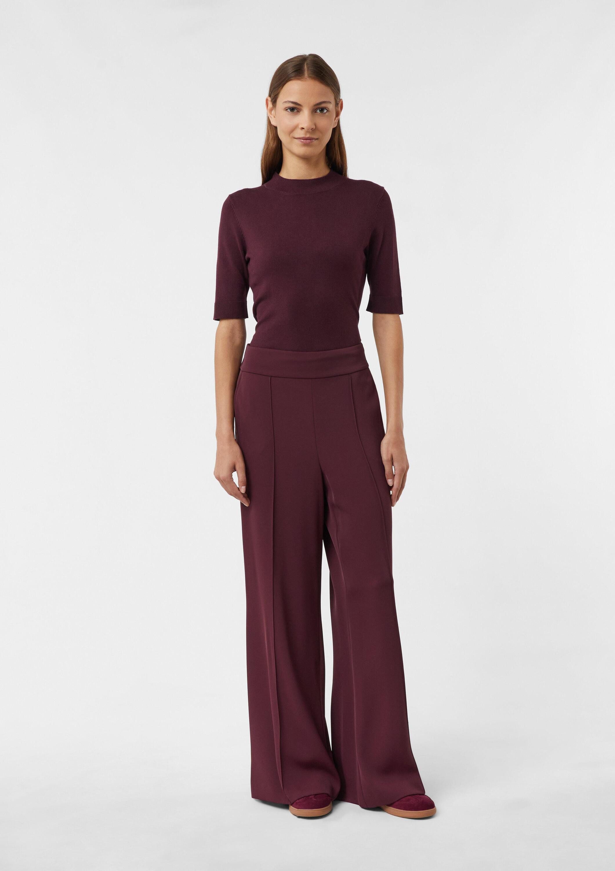 comma Chinos Hose Feminine Marlenehose mit elastischem Bund