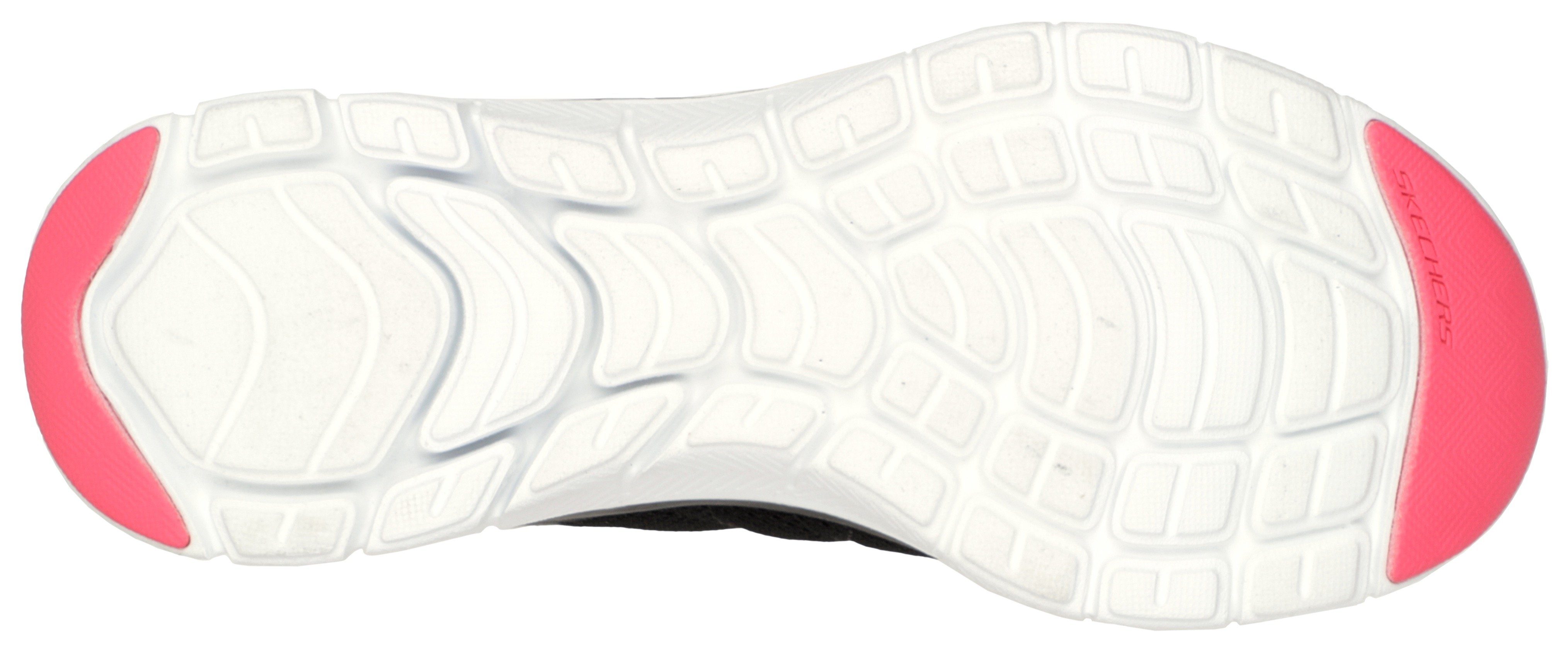 Skechers FLEX APPEAL 4.0 mit Sneaker Logo-Applikation ELEGANT schwarz-kombiniert seitlicher WAYS