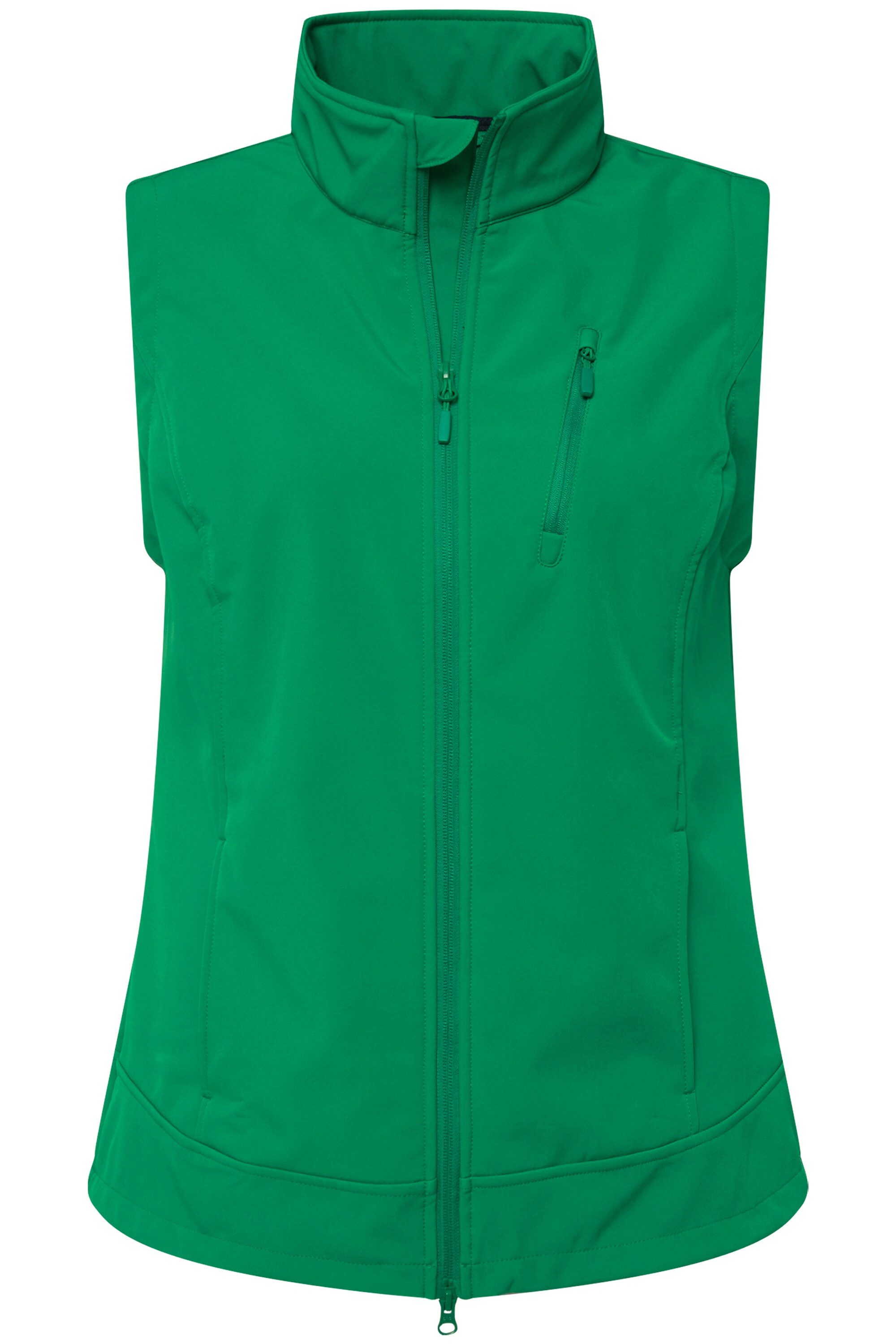 Ulla Popken Steppweste Softshellweste Fleecefutter 2-Wege-Zipper