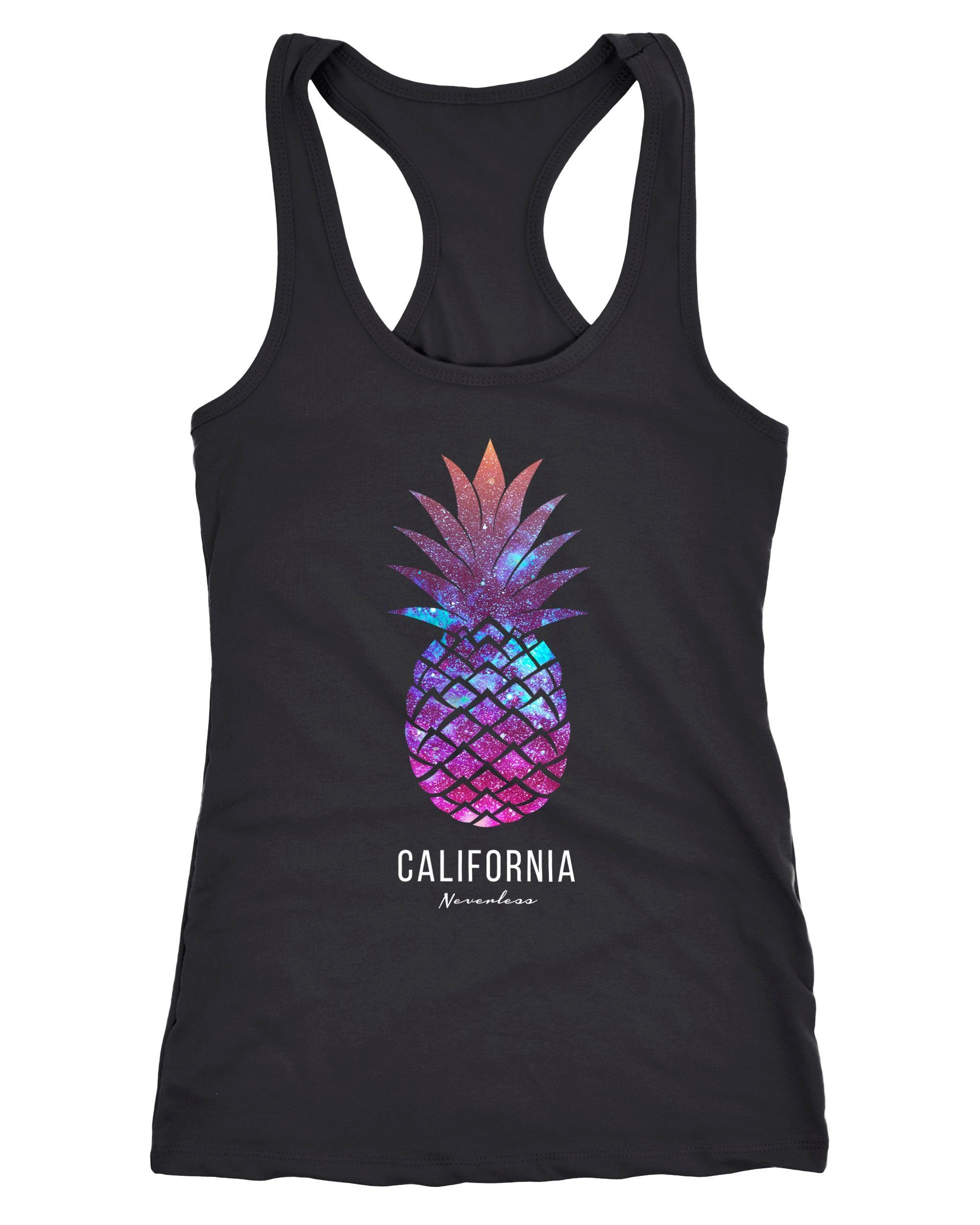 Tanktop Damen Tank-Top Ananas Galaxy Galaxie günstig online kaufen