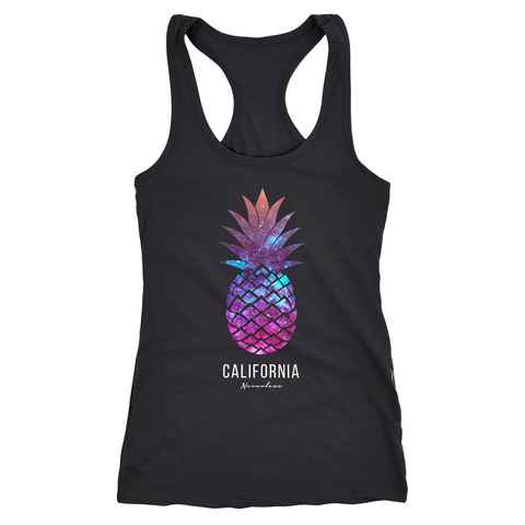 Tanktop Damen Tank-Top Ananas Galaxy Galaxie Wasser Ozean Racerback Neverless®