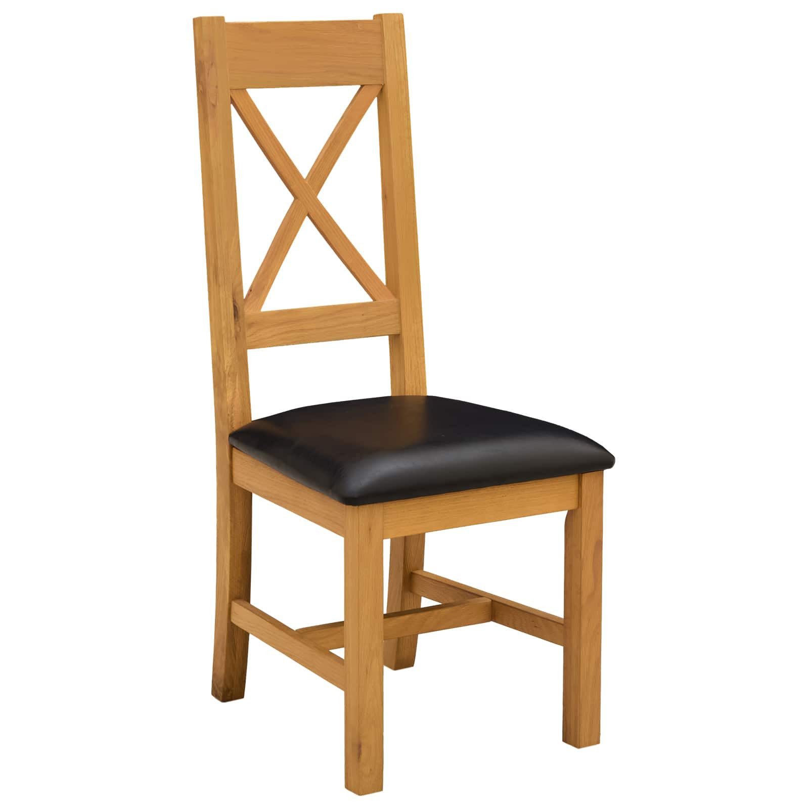 vidaXL Esszimmerstuhl Esszimmerstuhl 2 pcs Massivholz Eiche Schwarz 45 x 54 x 105 cm (2 St)