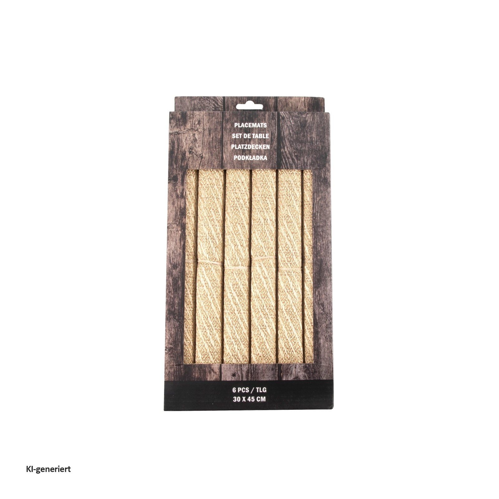 Neuetischkultur Platzset Tischset 6er Set Platzset Polyester Gold, (Set, 6-St., 6 Platzsets), Platzdecke