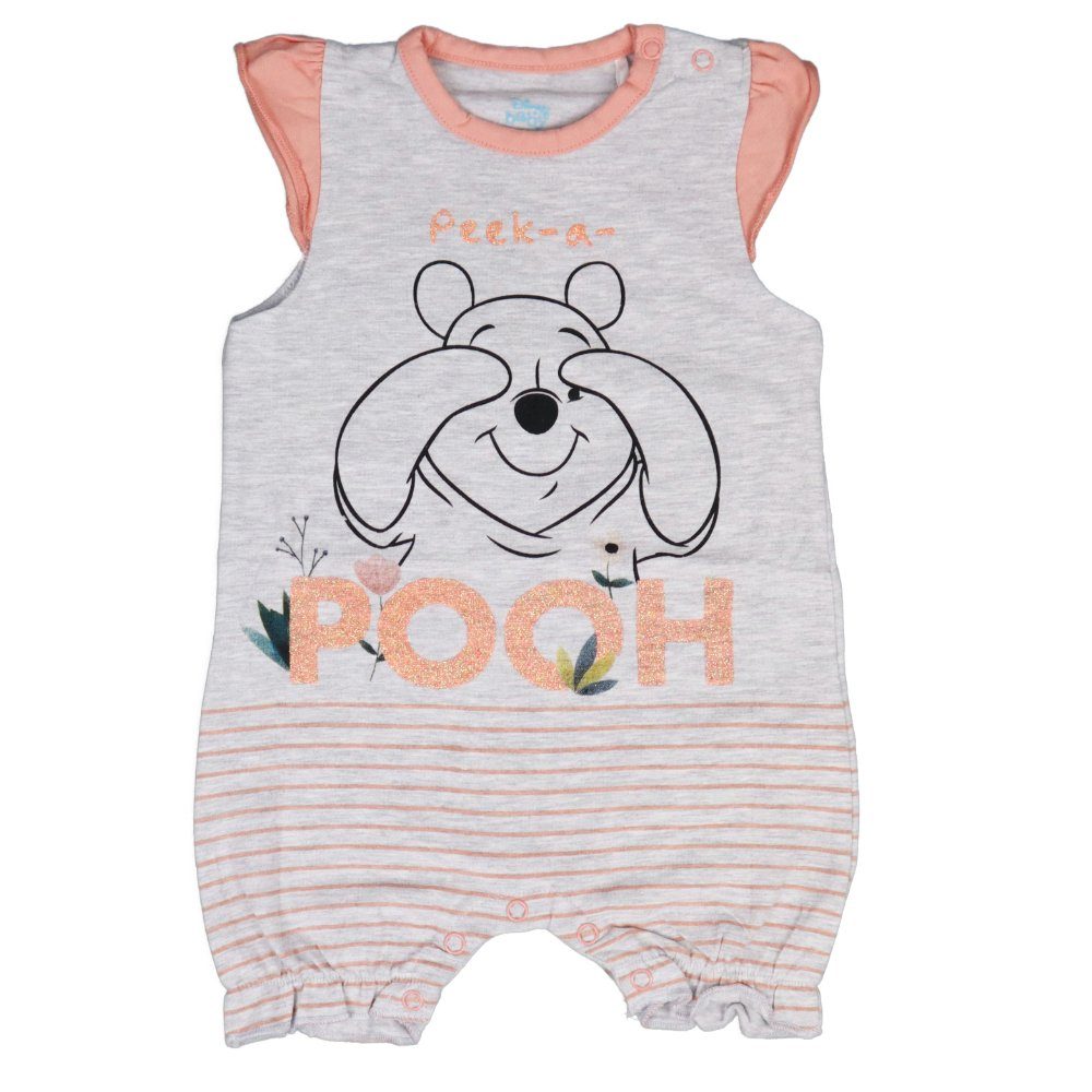 Disney Winnie Puuh Strampler Disney Winnie der Puuh Baby kurzarm Einteiler Gr. 62 bis 86