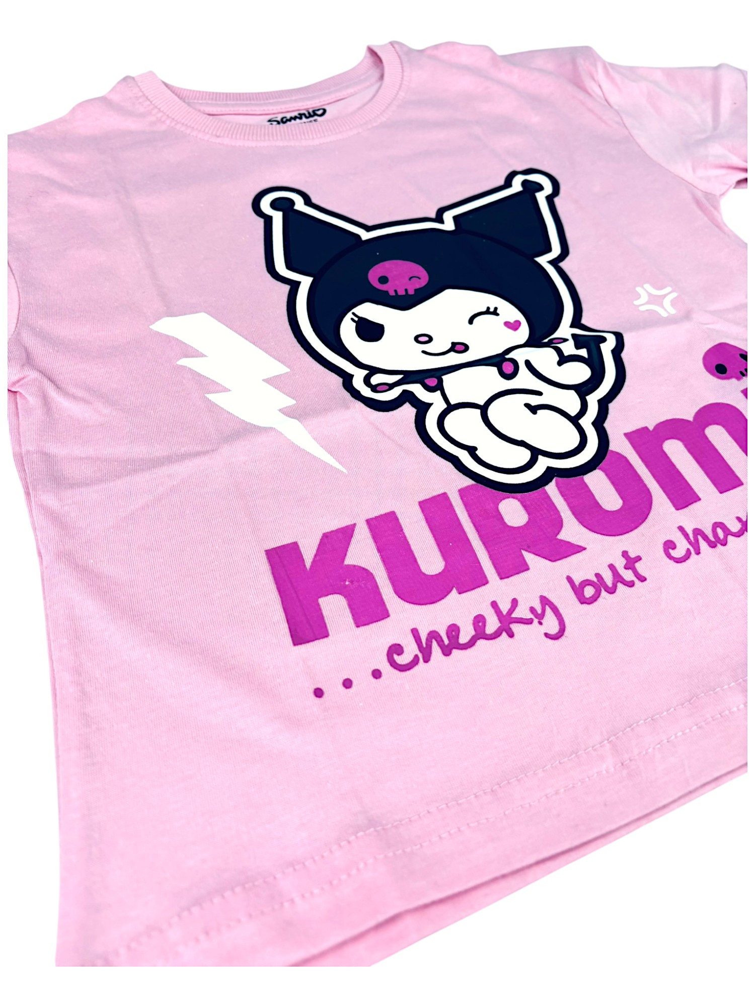 Hello Kitty T-Shirt Kuromi Mädchen Jersey Kurzarmshirt aus Baumwolle Gr. 116 - 158 cm