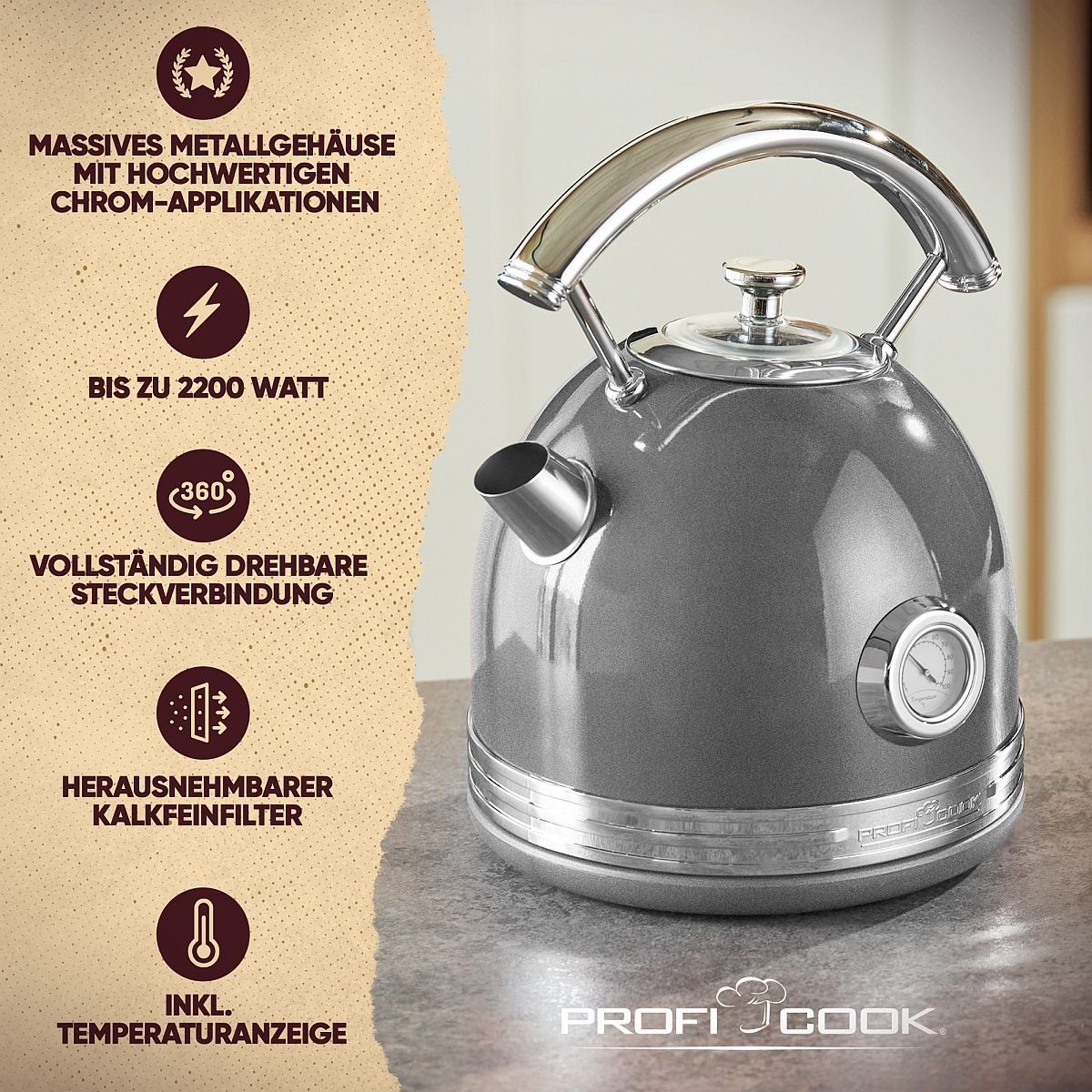 ProfiCook Wasserkocher PC-WKS 1192