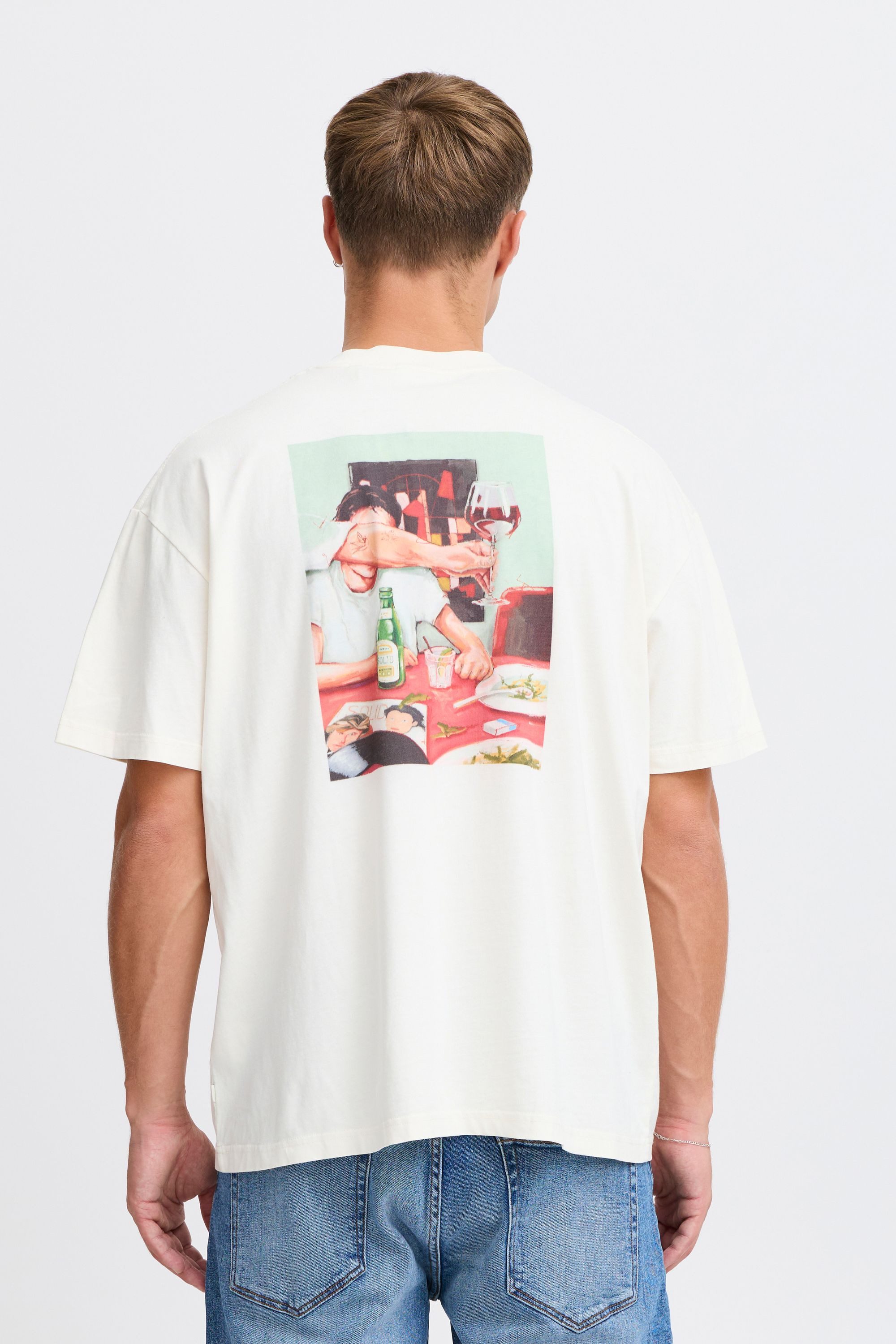 !Solid T-Shirt SDNojus Lässiges T-Shirt mit Backprint