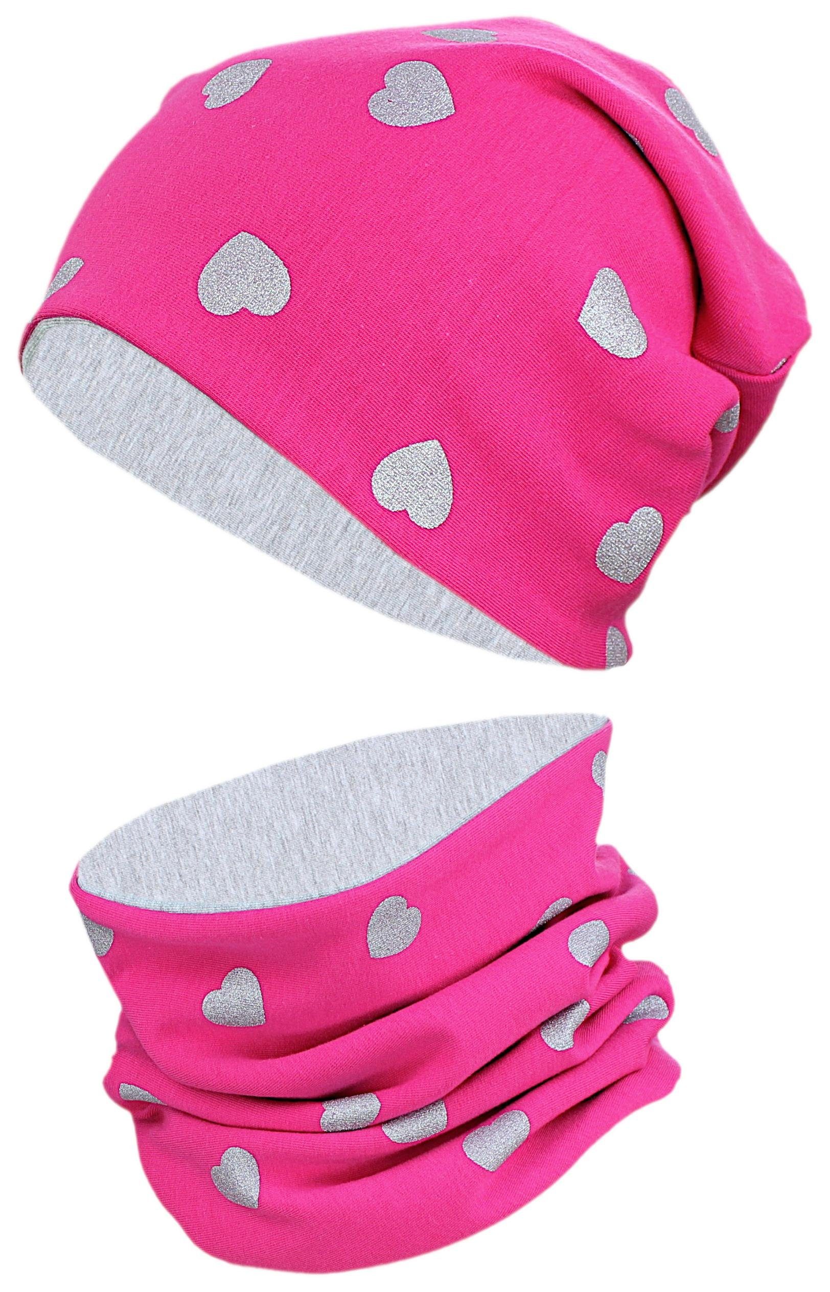 TupTam Beanie TupTam Unisex Kinder Beanie Mütze Schlauchschal Set