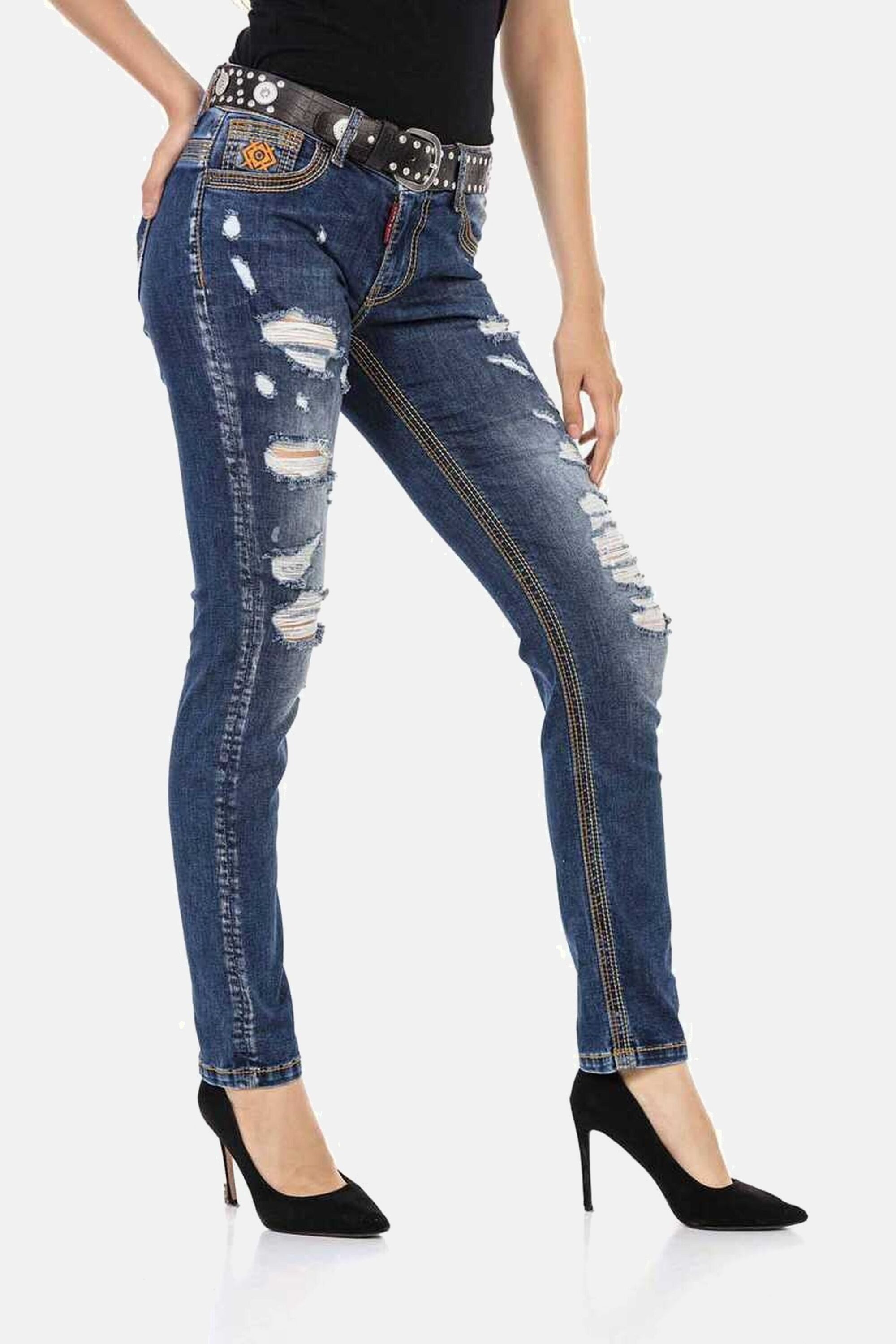 Cipo & Baxx Slim-fit-Jeans Jeans in knalligem Design, WD455