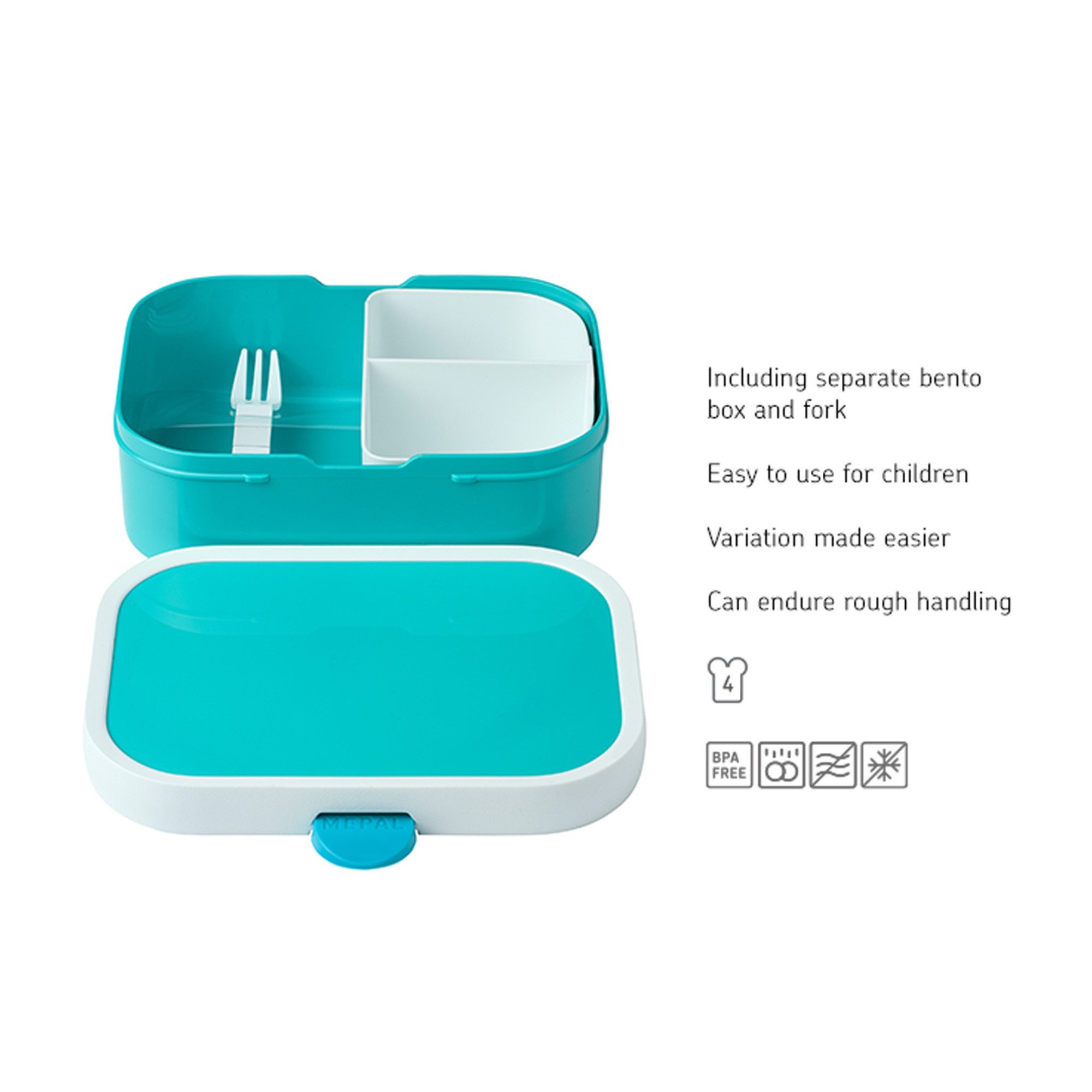 Mepal Lunchbox Mepal Campus 750 ml Lunchbox Aquarelltier - Wal – Bild 4 von 5
