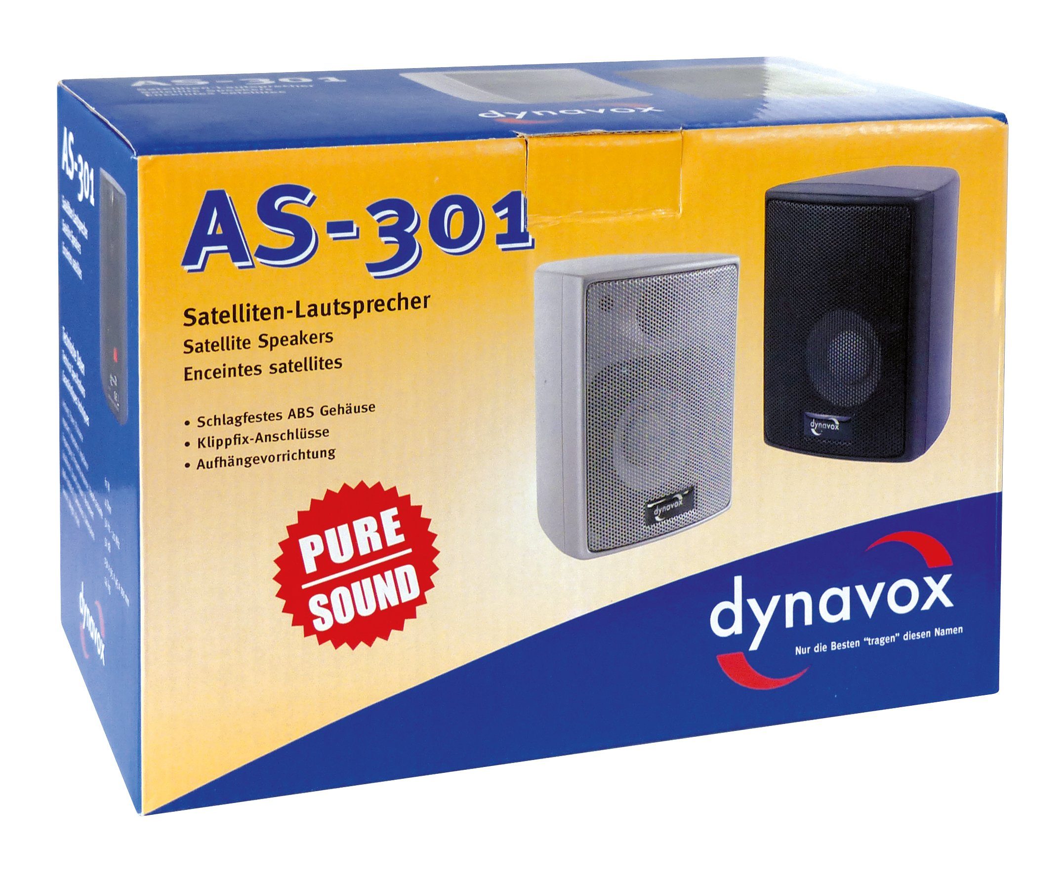 Dynavox Schwarz Lautsprecher 301 Büro, Paar, oder Surround-Box, AS kompakte W, Heimkino Wandmontage) (60 für