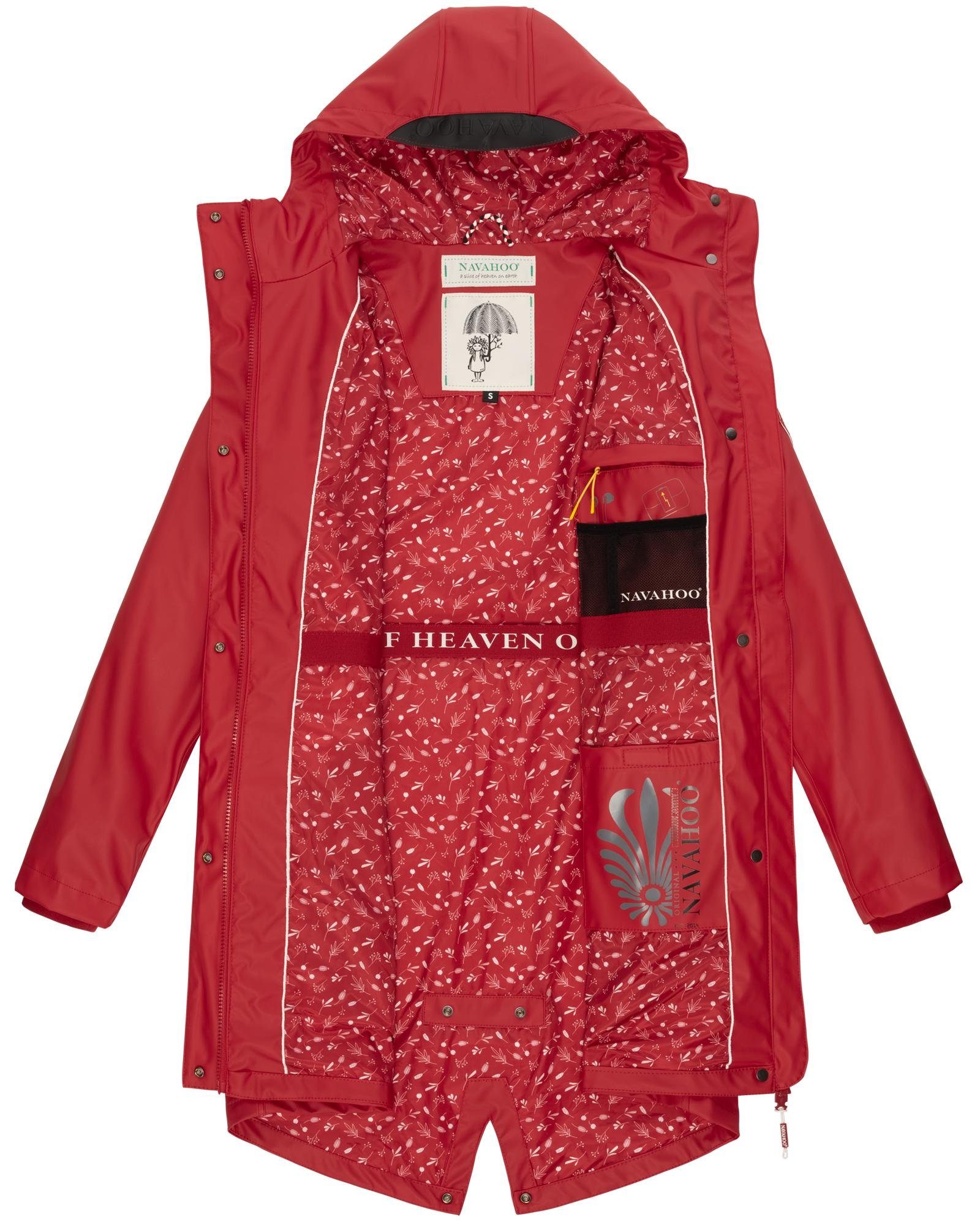 Regenmantel Navahoo modischer Tropical rot Damen Outdoor Stormoo Regenjacke