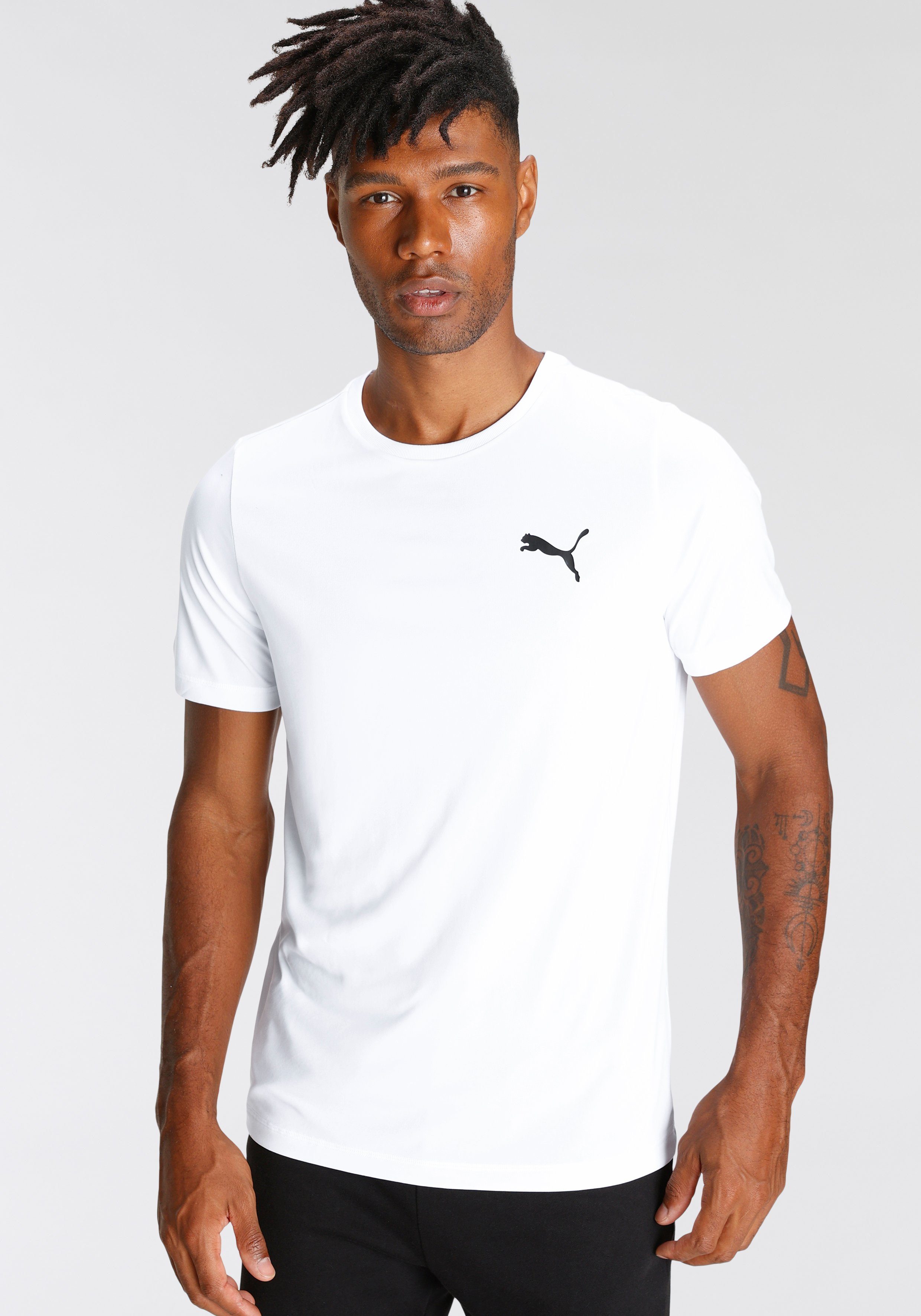 T-Shirt PUMA white TEE LOGO ACTIVE SMALL