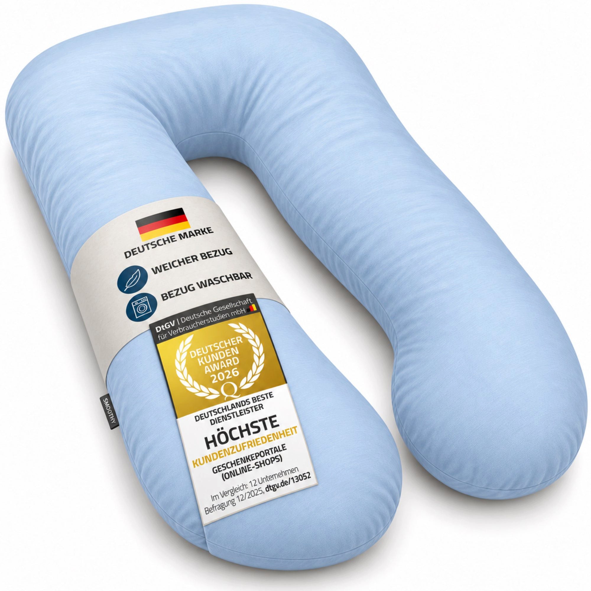 Smoothy Stillkissen SMOOTHY Vollkörper Schwangerschaftskissen – U-förmiges Stillkissen, Baby-Kissen & Stillkissen in U-Form