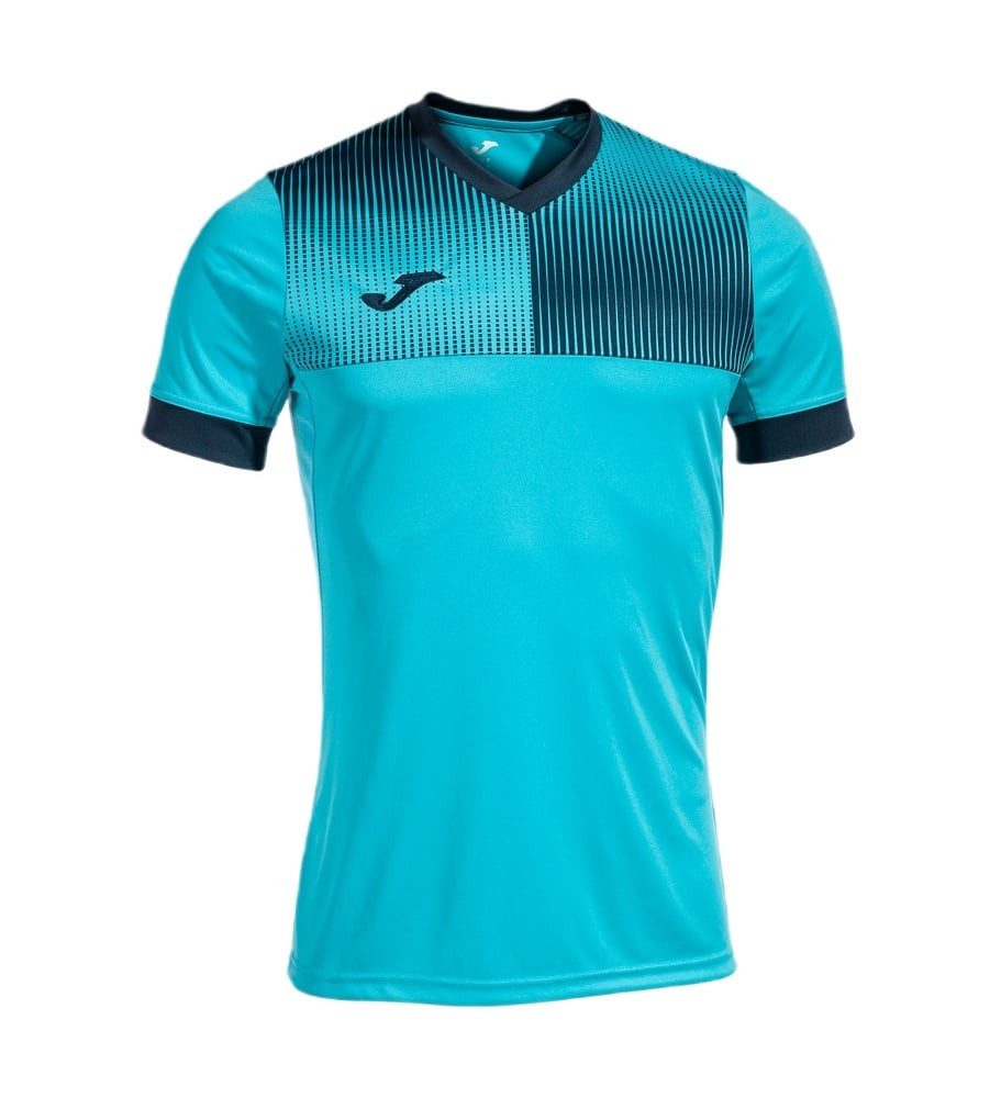 T-Shirt Eco Supernova (V-Ausschnitt, leicht, bequem) türkisblau/navy Herren