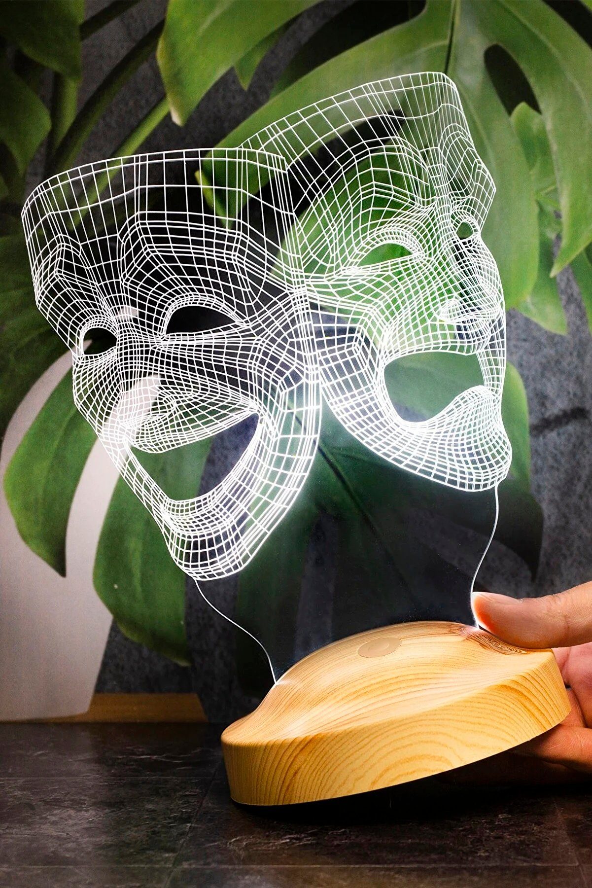 Geschenkelampe LED Nachttischlampe Die Socke und der Buskin 3D mehrfarbige Nachtlicht Schauspieler, Leuchte 7 Farben fest integriert, Geschenk für Berufseinstieg, Freunde