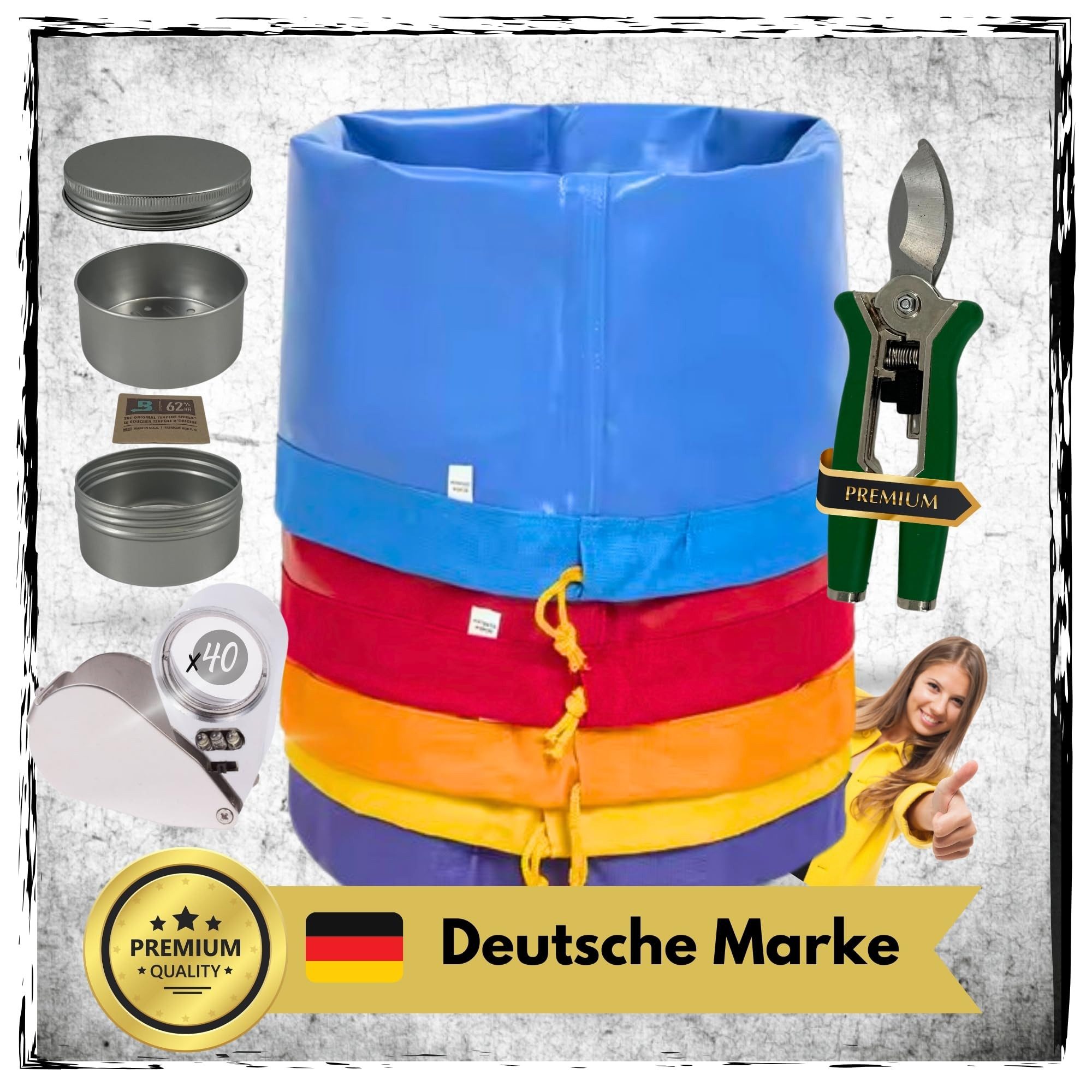 Durchwurfsieb 5x Bubble Bags 1 Gallone Ernte Zubehör Set Grow Hash Kräuter Presssieb