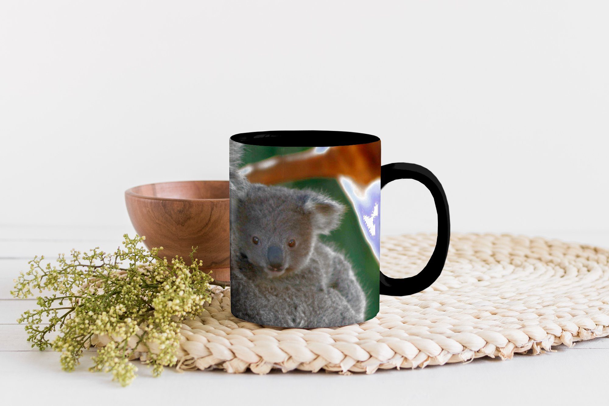 MuchoWow Tasse Mädchen, - Jungen Vater Teetasse, - Keramik, Geschenk Zaubertasse, Farbwechsel, - Kind - Kaffeetassen, Koalas