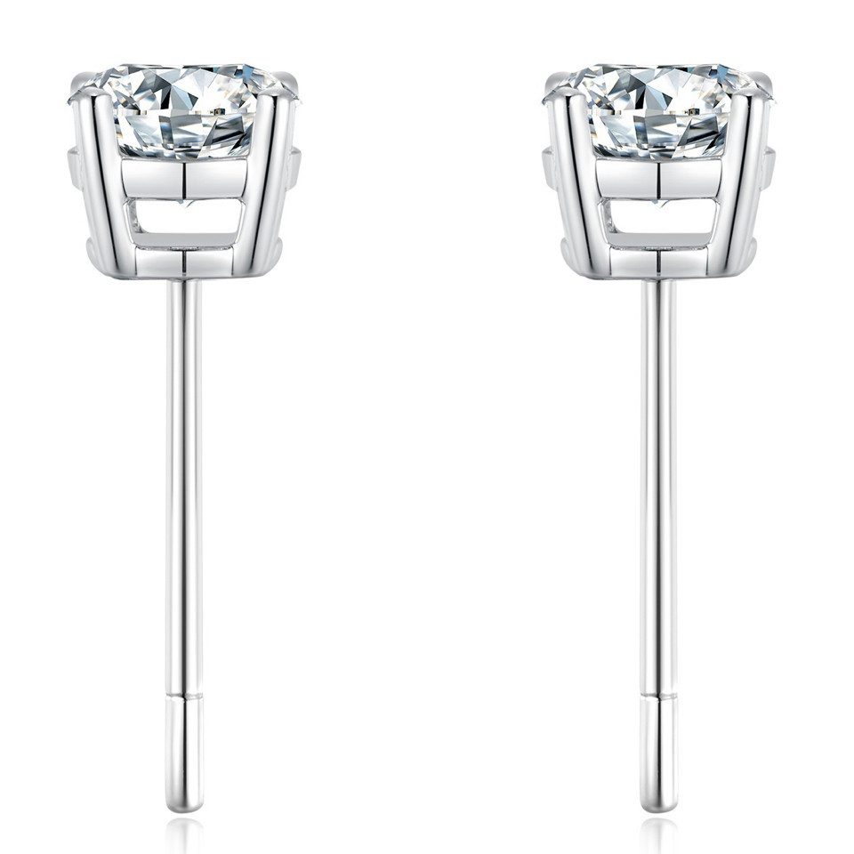 Sternvoll Paar Ohrstecker Klassische Ohrstecker mit 0,20 ct Diamanten 18K Gold, IGI, 18K Massivgold, 4er-Krappenfassung, Labor-Diamanten