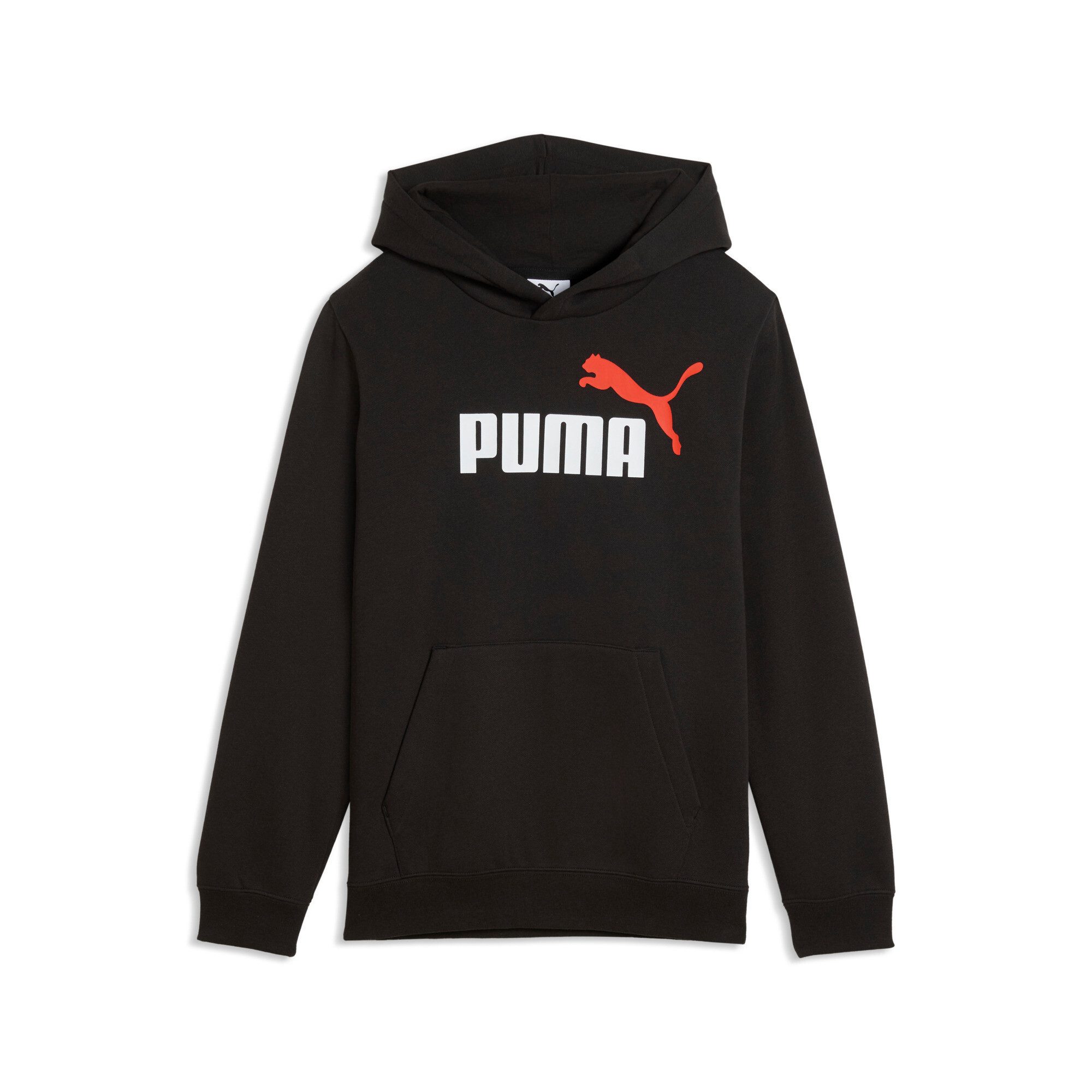 PUMA Kapuzensweatshirt ESS 2 COLOR NO 1 LOGO HOODIE FL B mit Kapuze, Rundhalsausschnitt, mit gerippten Bündchen und Saum