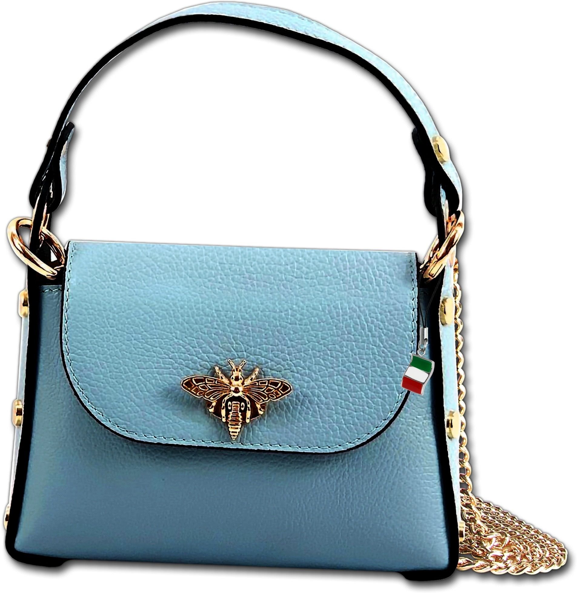 Umhängetasche hellblau Florence Tasche Leder
