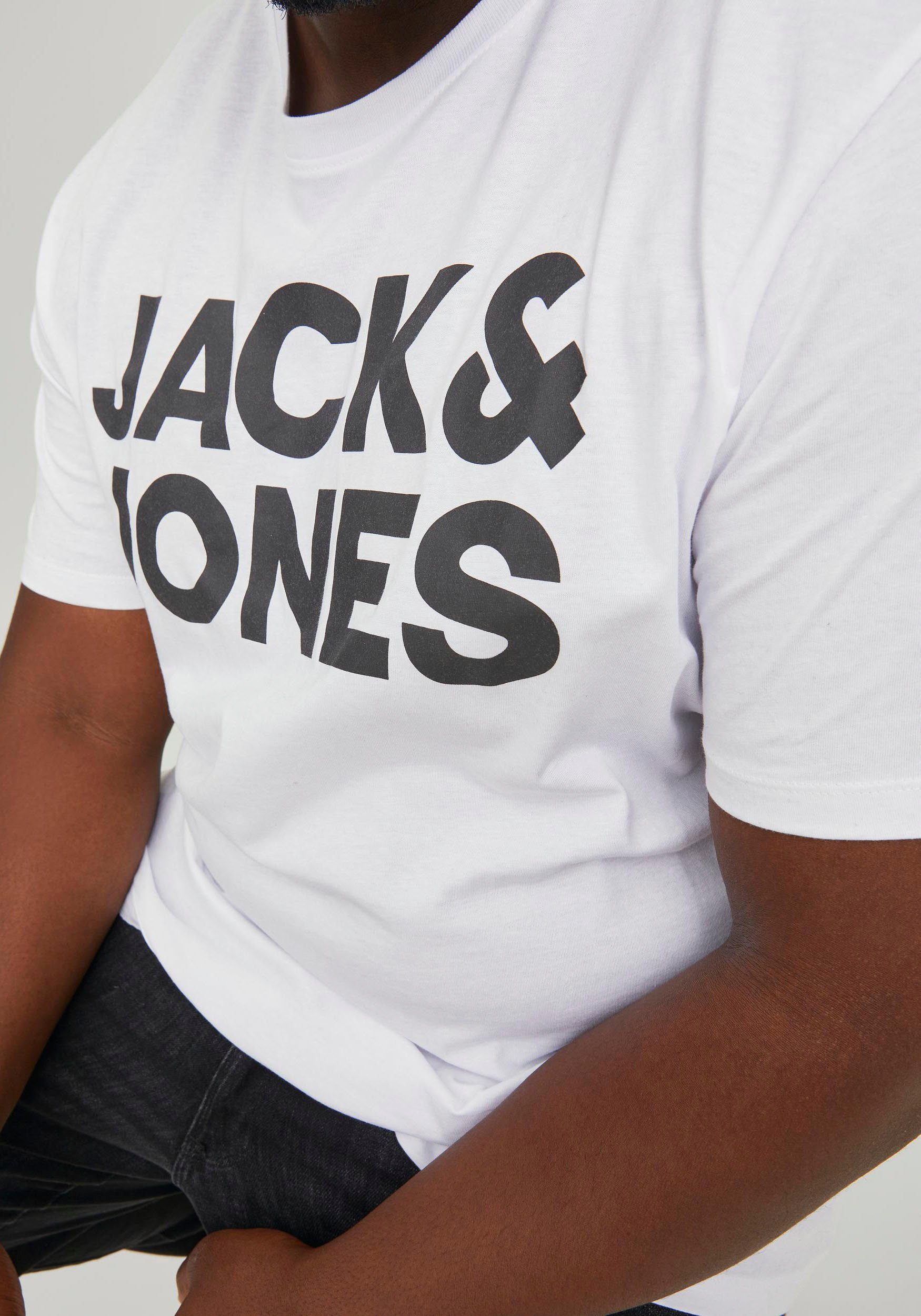 Jack & Jones PlusSize Rundhalsshirt JJECORP LOGO TEE SS O-NECK NOOS PLS Baumwolle, regular fit – Bild 3 von 5