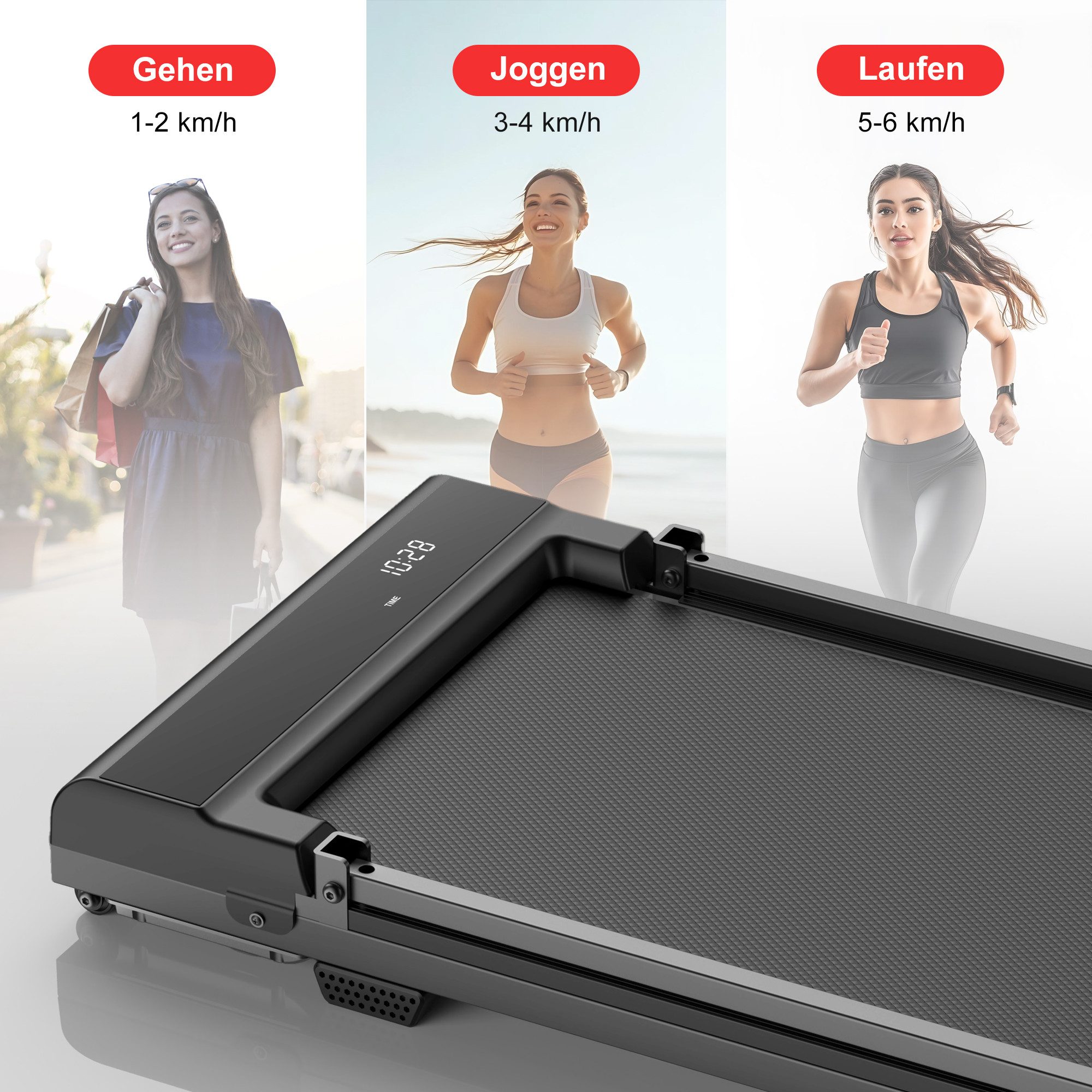 Favofit Laufband 930iF-TM Walking Pad Untertisch & flach 1-6 km/h bis 120kg