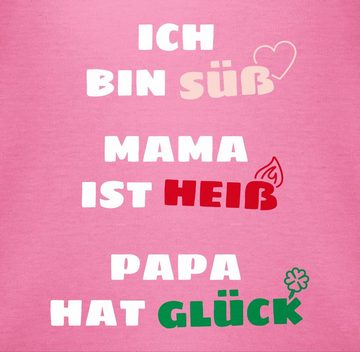 Shirtracer Shirtbody Ich bin süß Mama ist heiß Papa hat Glück Strampler Baby Mädchen & Junge