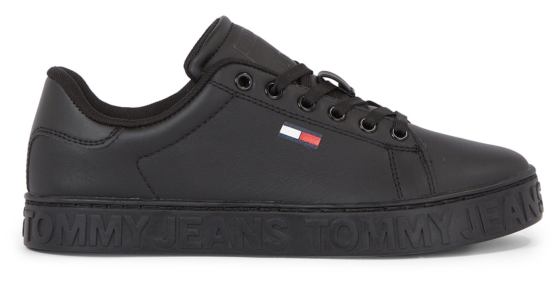 Tommy Jeans COOL JEANS TOMMY schwarz der Logo SNEAKER in mit ESS Sneaker Sohle
