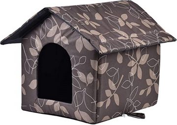 XDeer Tierhaus Katzenhaus für Katzen Hunde Hundehöhle/Katzenhöhle/Faltbare, Warm Katzen mit Abnehmbarem Bett für Draußen /Wasserdicht
