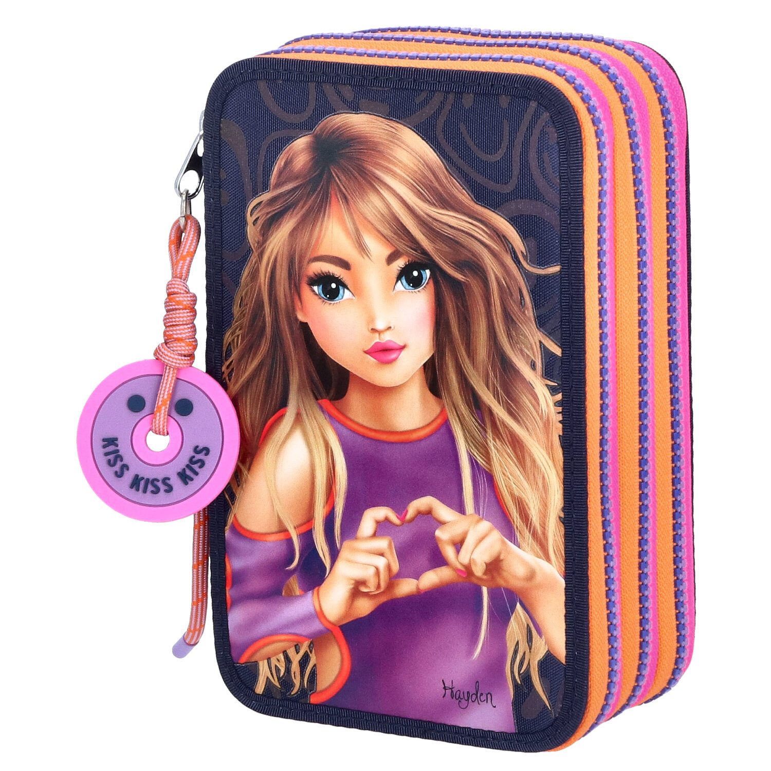 Depesche Geldbörse Depesche 3-Fach Federtasche TOPModel NIGHT LIGHT dunkelblau