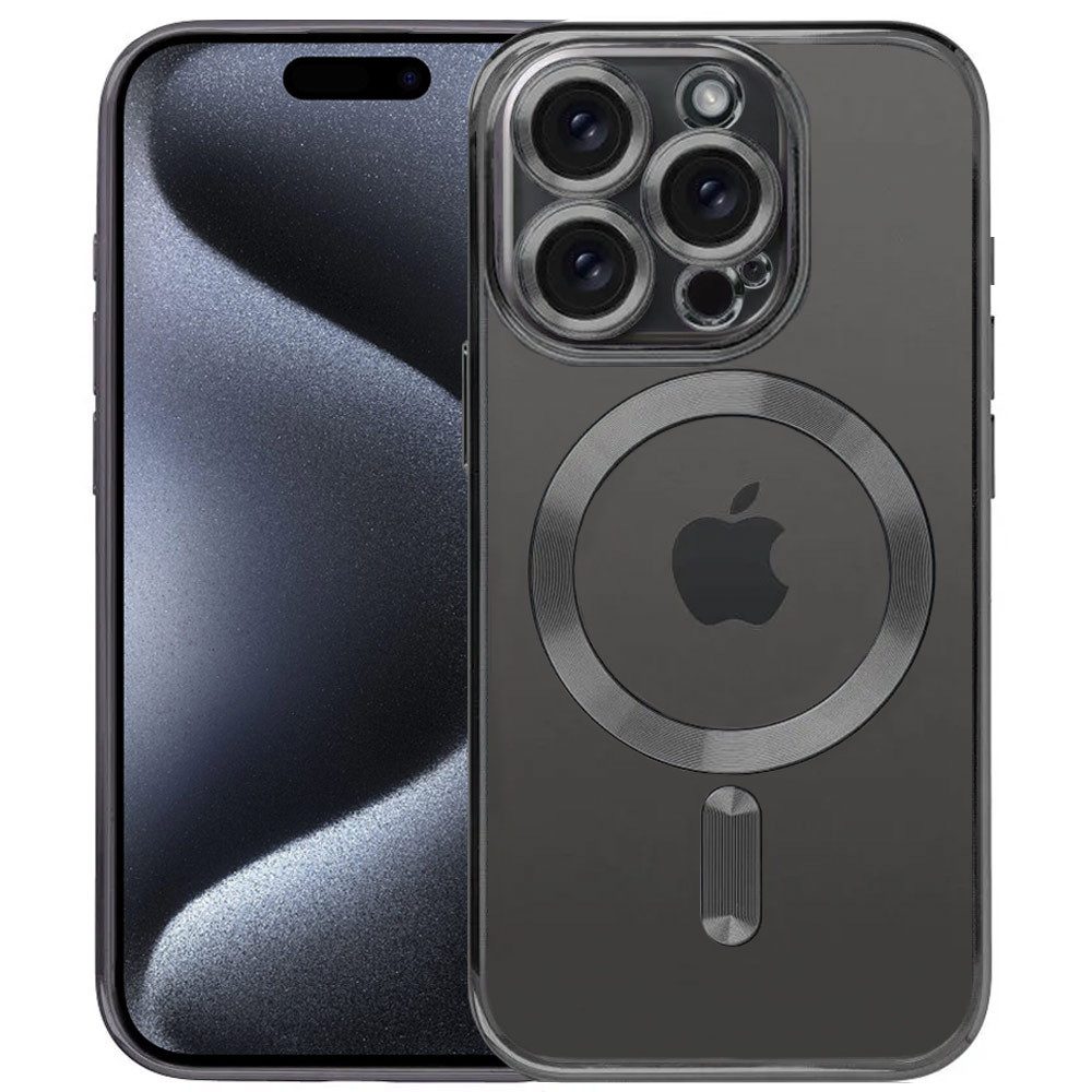 FITSU Handyhülle Case für iPhone 15 Pro Hülle MagSafe kompatibel mit Kameraschutz 6,1 Zoll, Durchsichtige Hülle für iPhone 15 Pro Schutzhülle mit farbigen Rahmen
