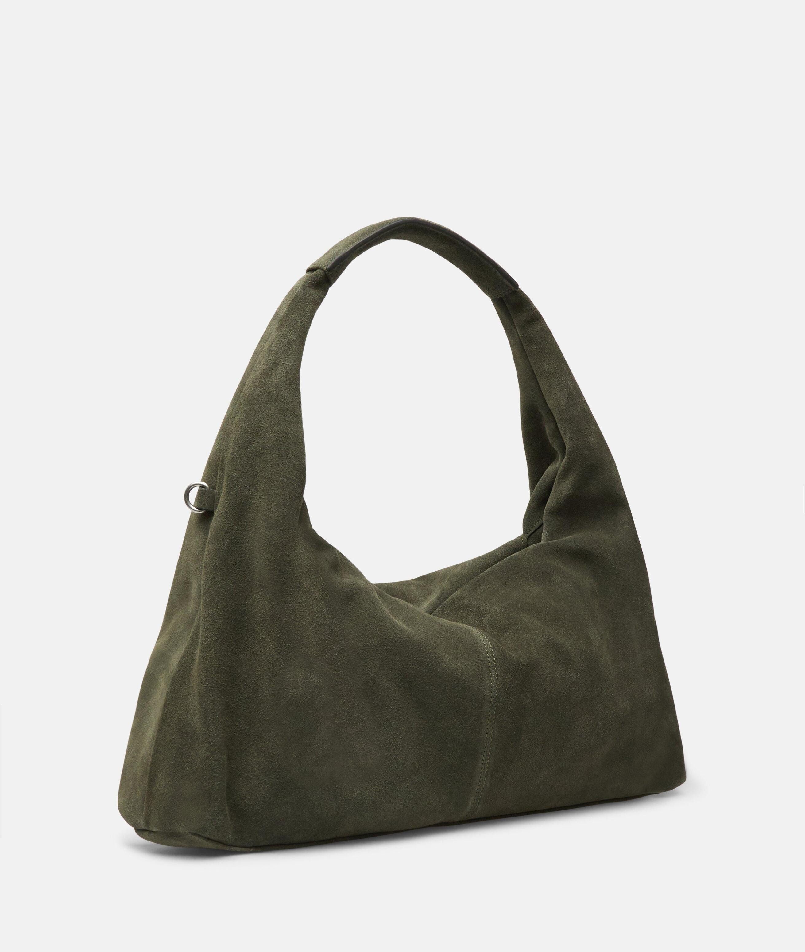 Liebeskind Berlin Schultertasche Scarlet Sachtel M, Geräumige Schultertasche aus weichem Veloursleder